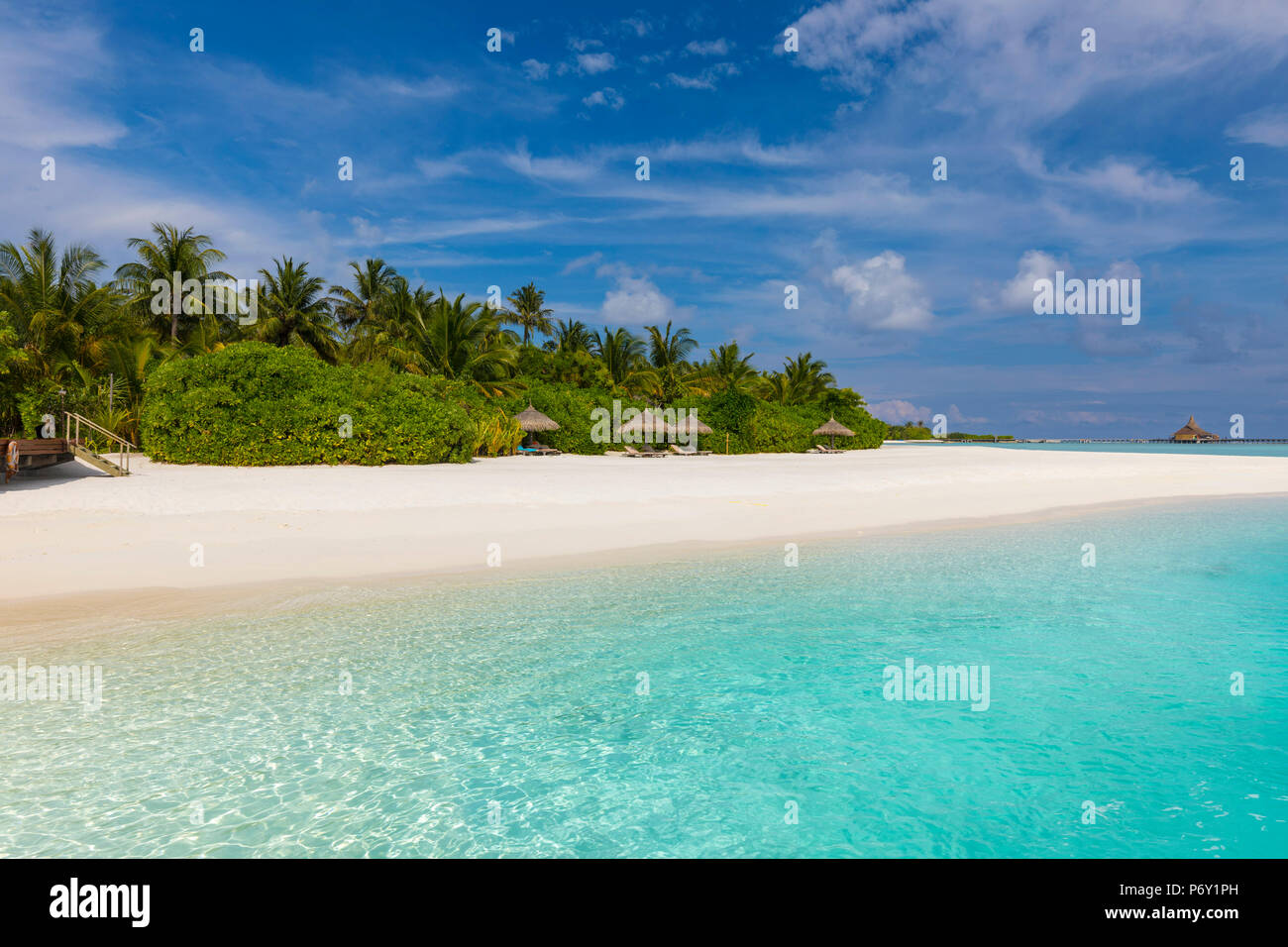 Anantara Dhigu Resort, Süd Male Atoll, Malediven Stockfoto