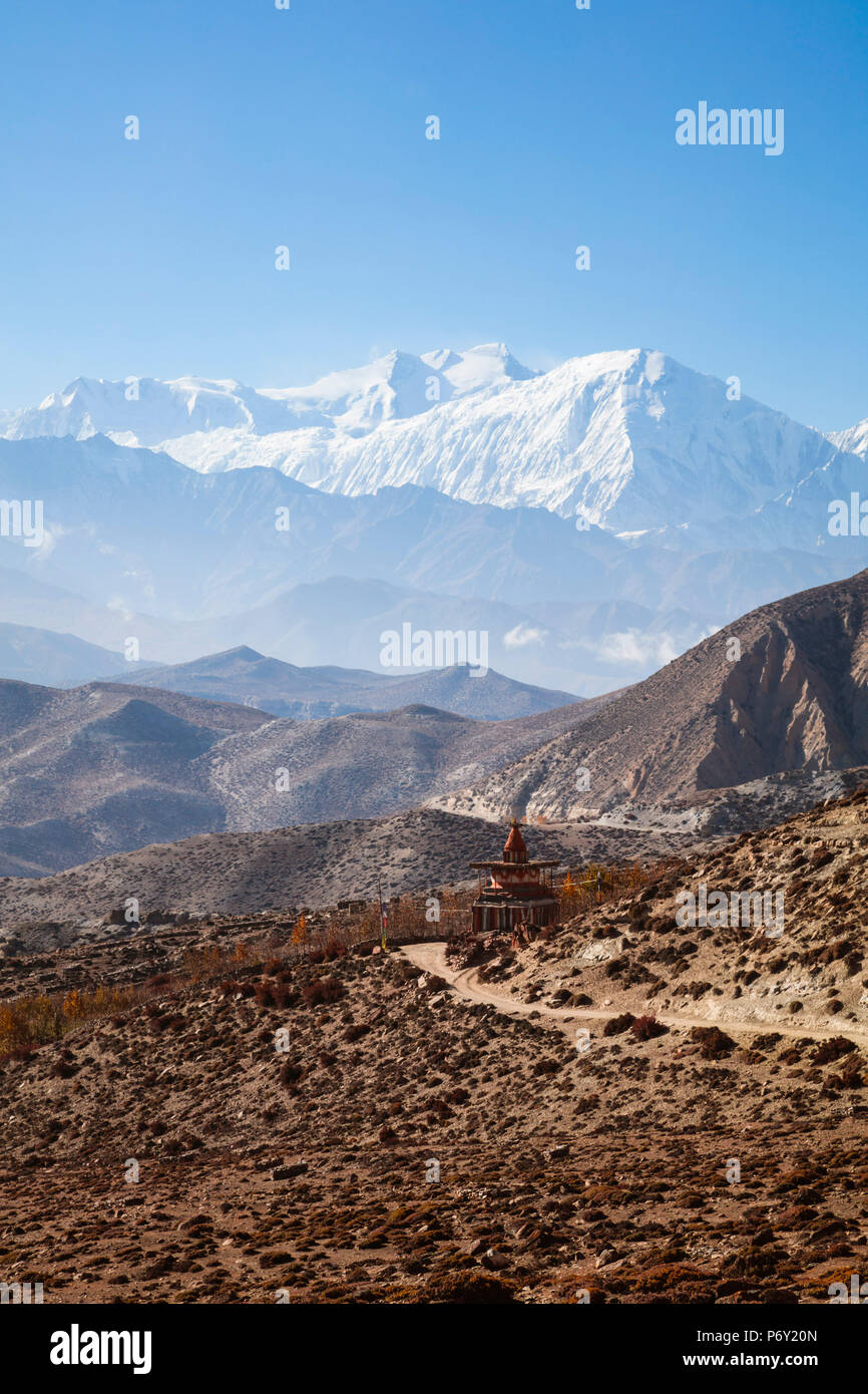 Landschaft in der Nähe von Ghami, Upper Mustang, Nepal Stockfoto