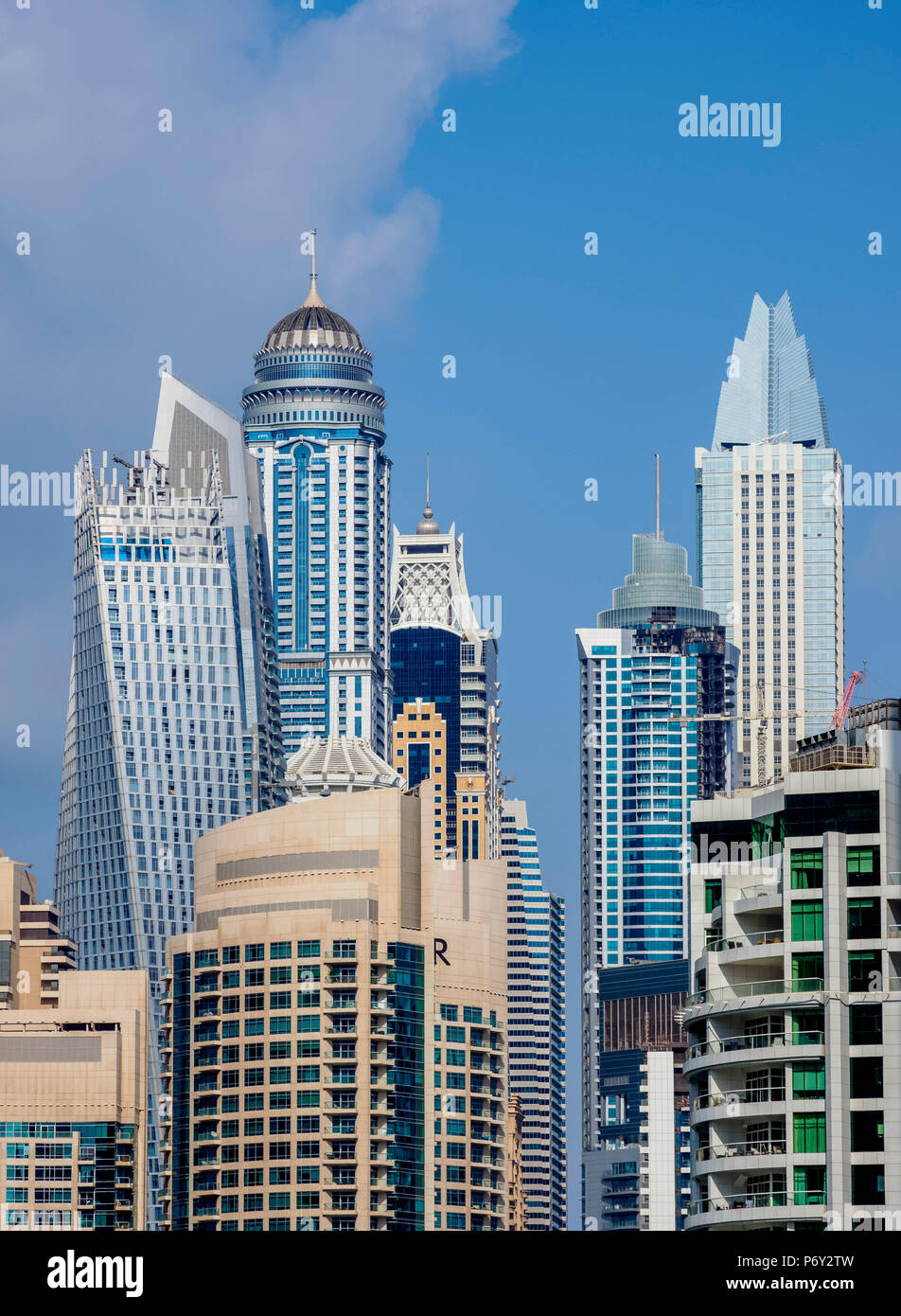 Dubai Marina, Dubai, Vereinigte Arabische Emirate Stockfoto