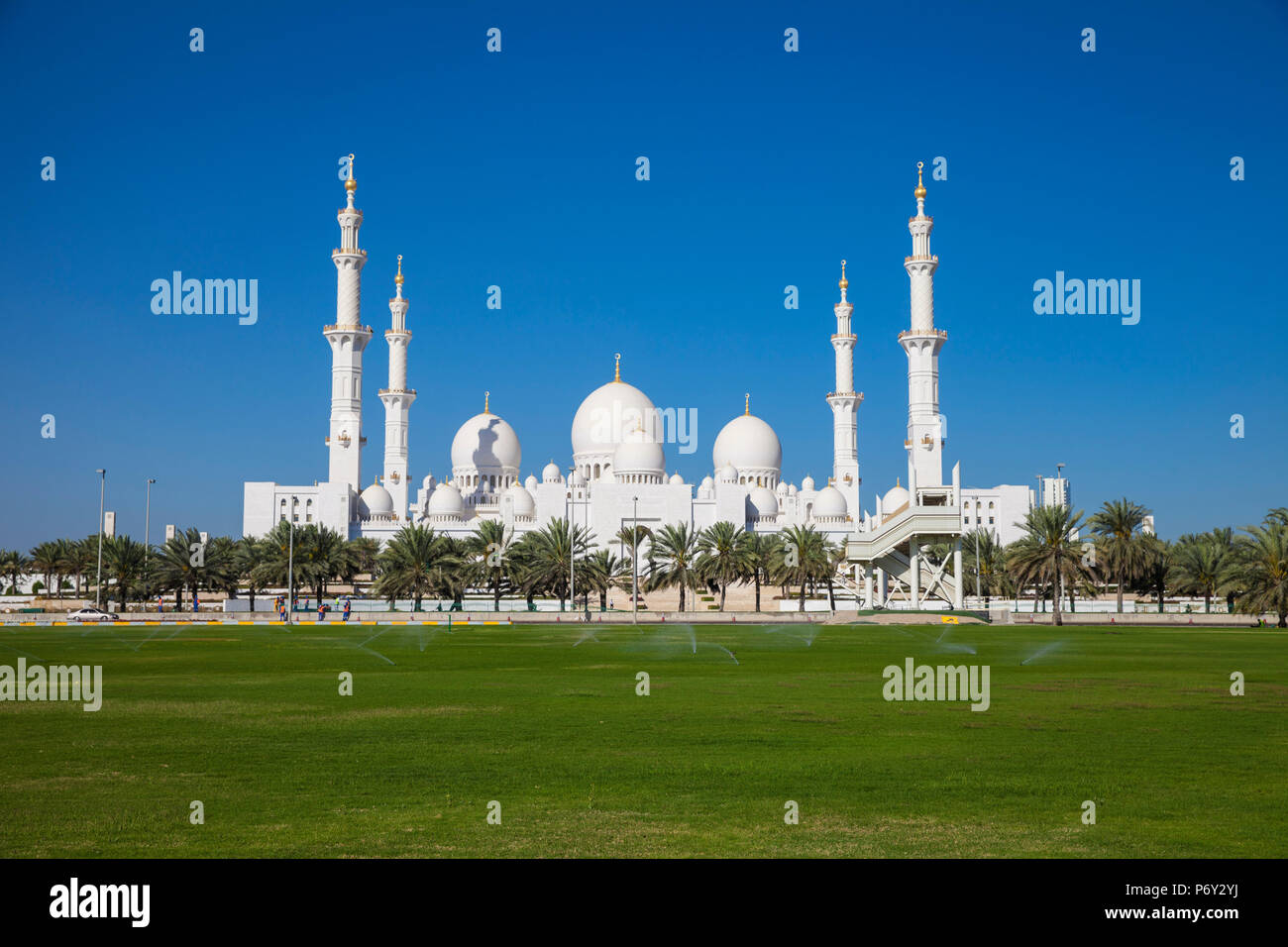 Vereinigte Arabische Emirate, Abu Dhabi, Scheich Zayed Grand Moschee Stockfoto