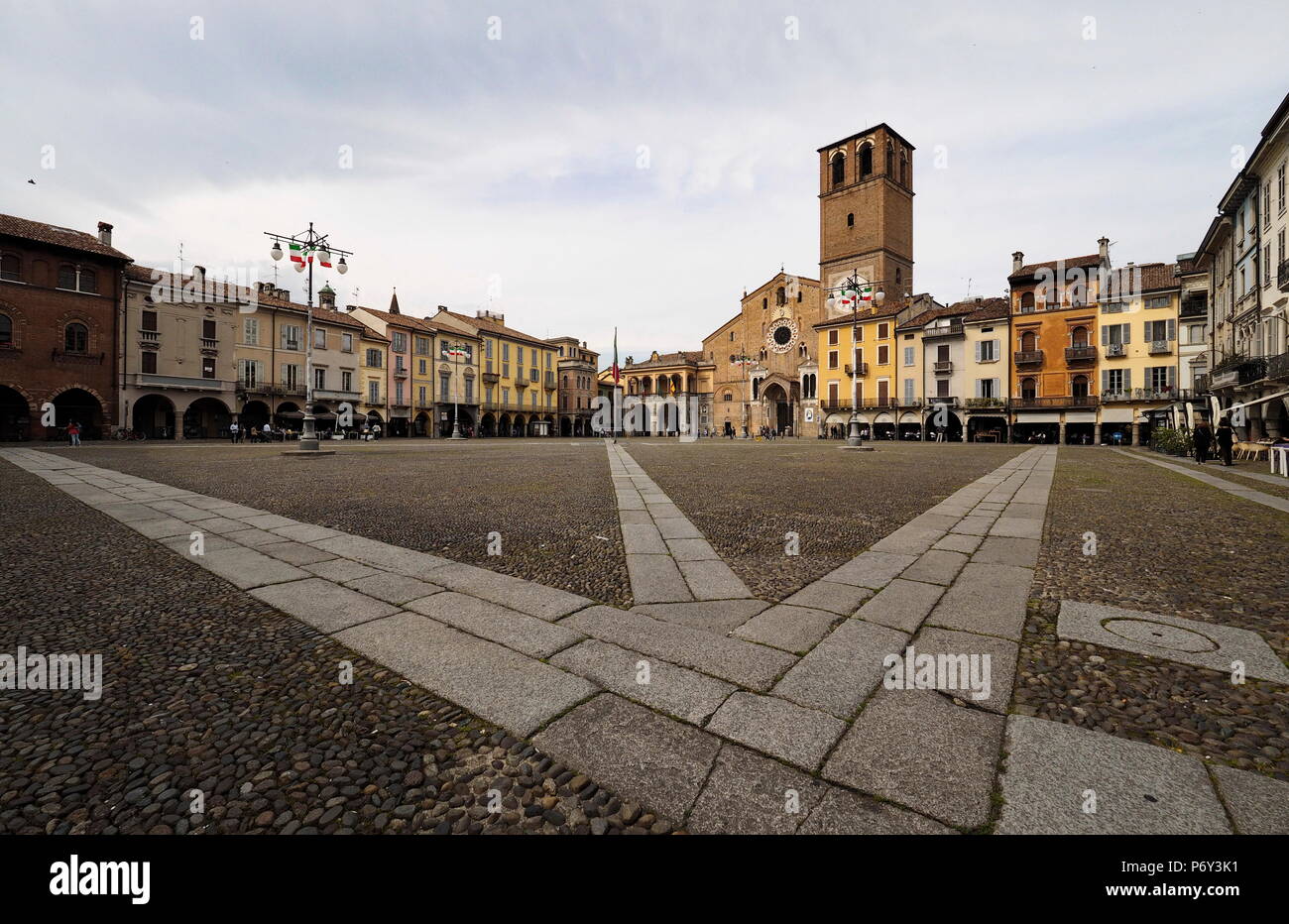 Victory Square Architektur und prospektiv in Lodi, Lombardei, Italien Stockfoto