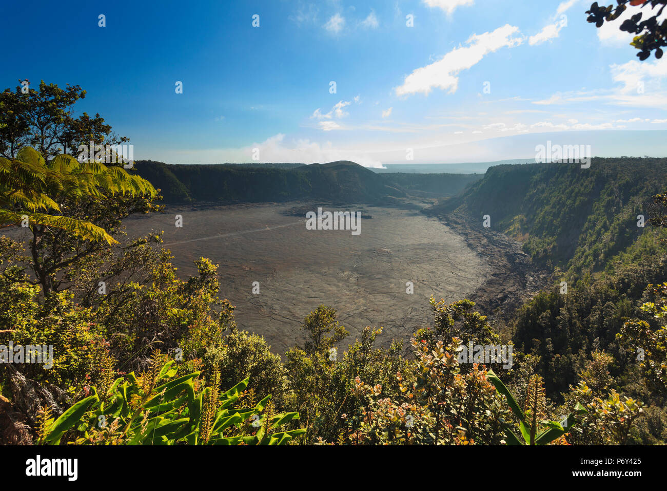 USA, Hawaii, Big Island, Hawaii Volcanoes National Park (UNESCO-Welterbe), Kilauea Caldera Stockfoto