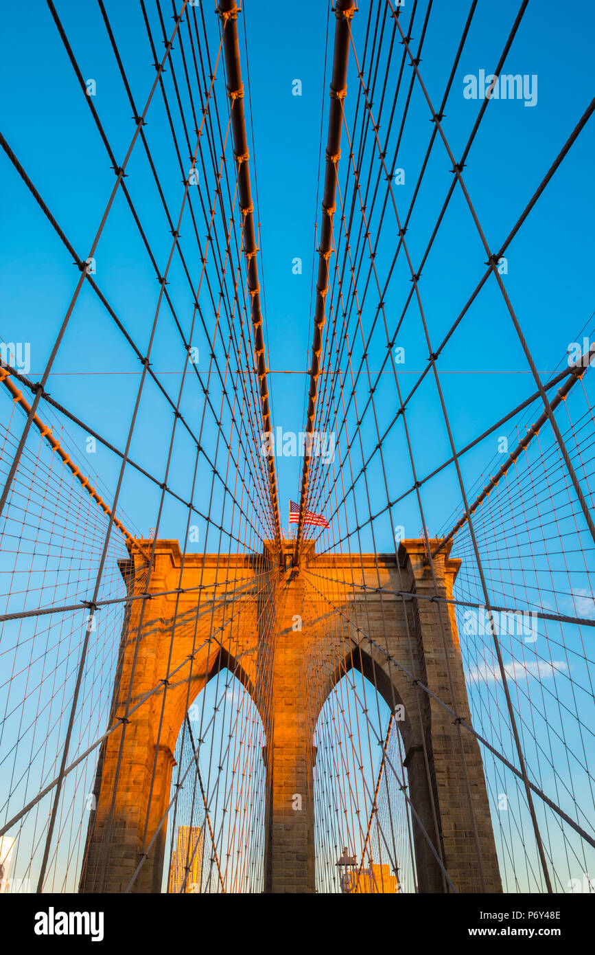USA, New York, Brooklyn Bridge Stockfoto