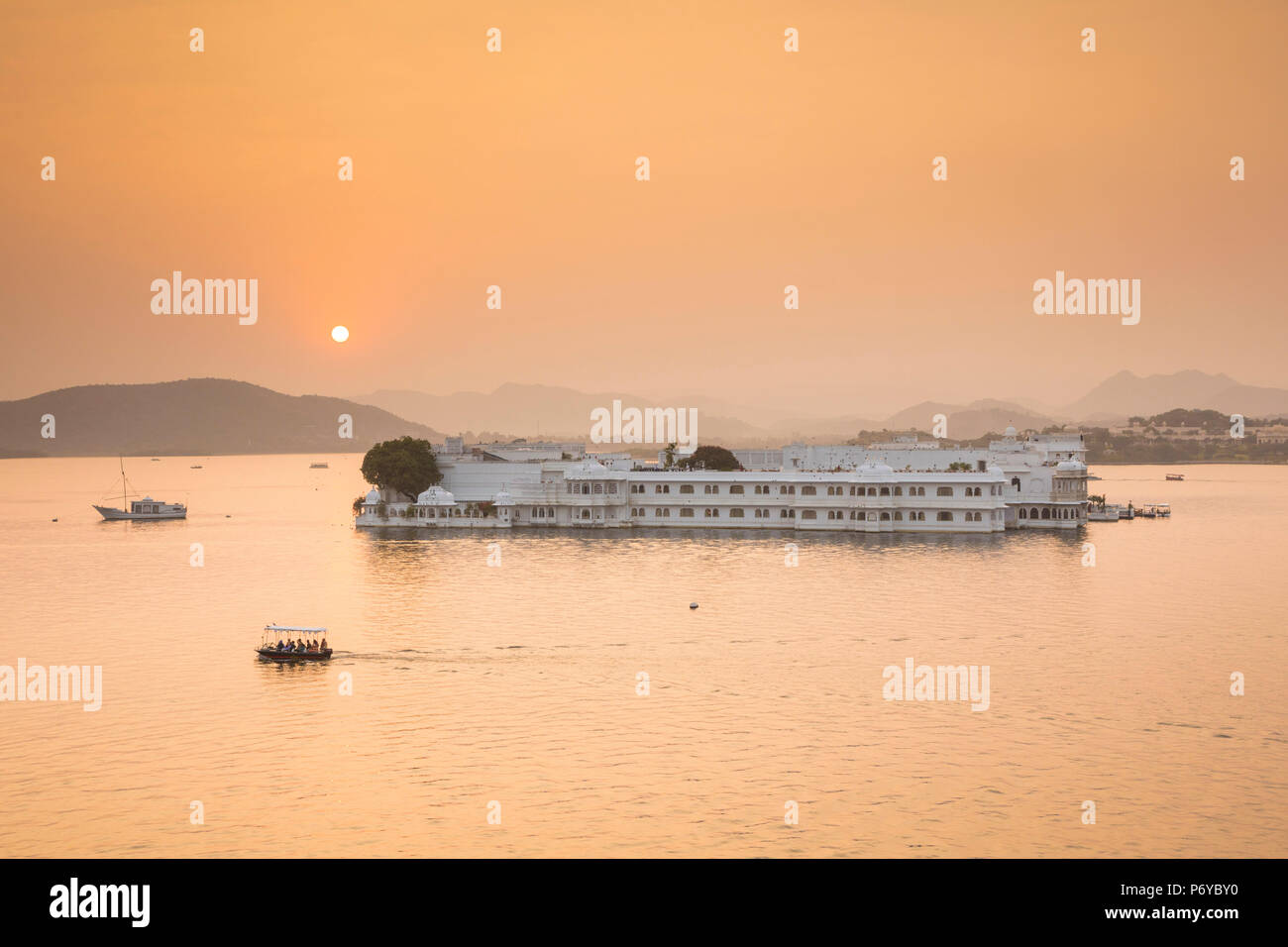 Taj Lake Palace, See Pichola, Udaipur, Rajasthan, Indien Stockfoto