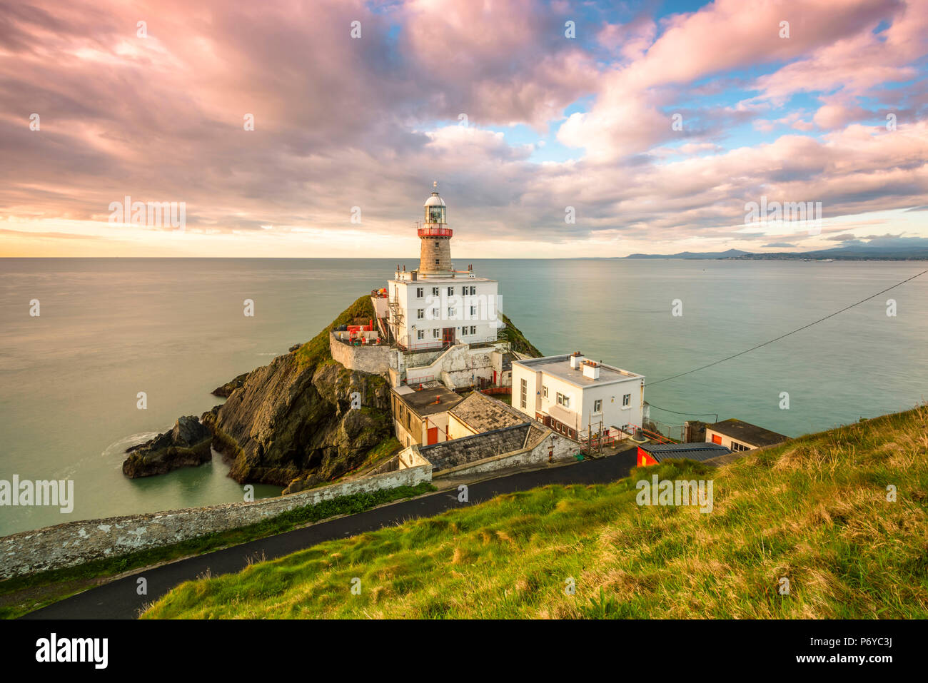 Baily Lighthouse, Howth, County Dublin, Irland, Europa. Stockfoto