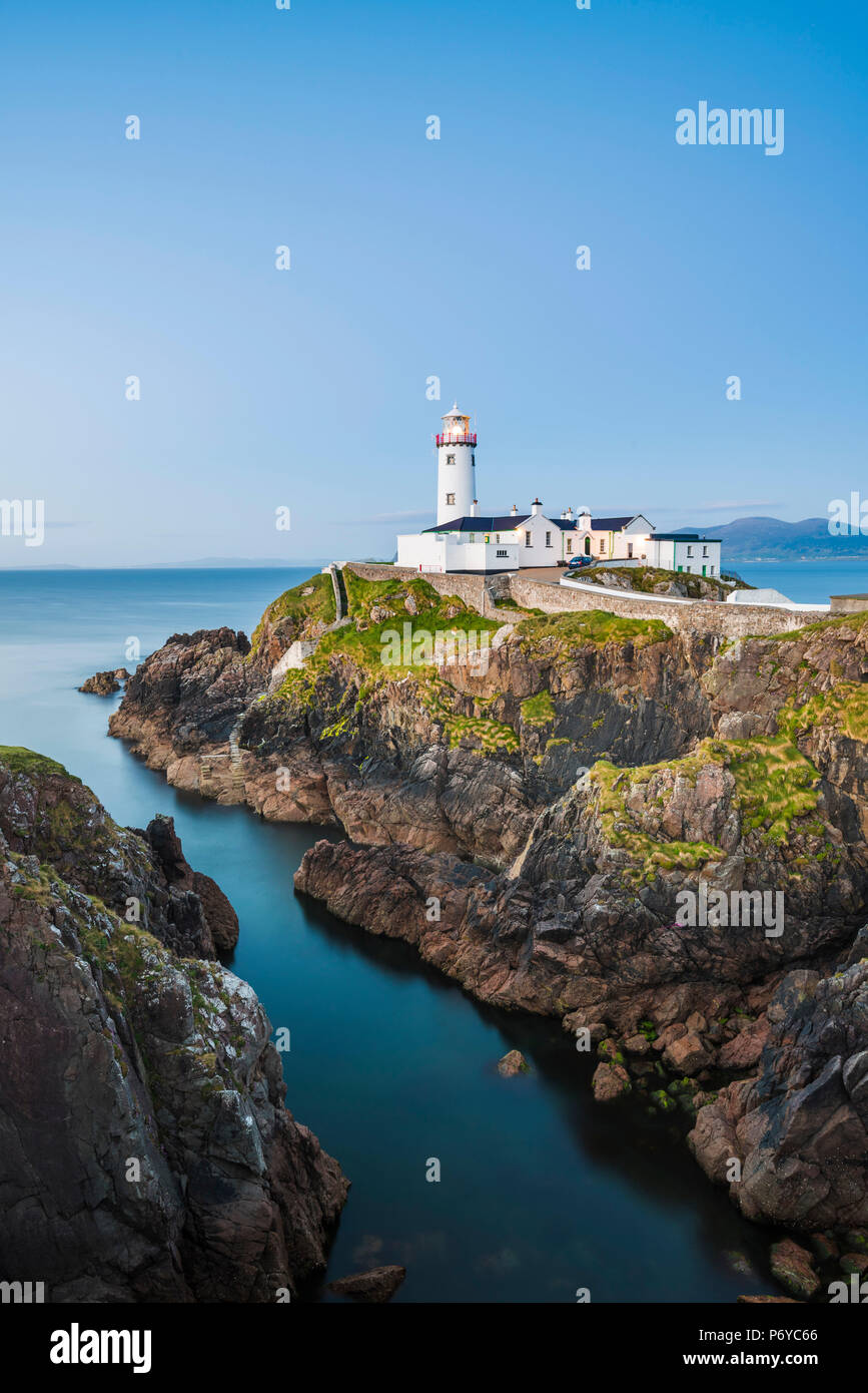 Fanad Head Lighthouse, County Donegal, Ulster Region, Republik Irland, Europa. Stockfoto