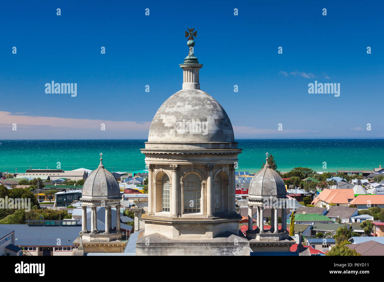 Neuseeland, Südinsel, Otago Oamaru, erhöhten Blick auf die St. Patrick's Basilika Stockfoto
