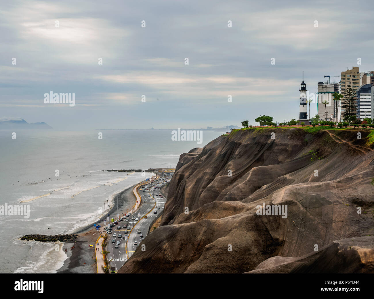 Küste von Miraflores, Lima, Peru Stockfoto