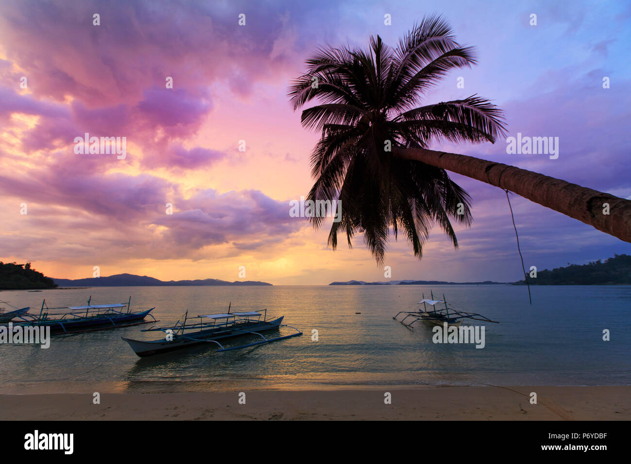 Philippinen, Palawan, Port Barton Stockfoto