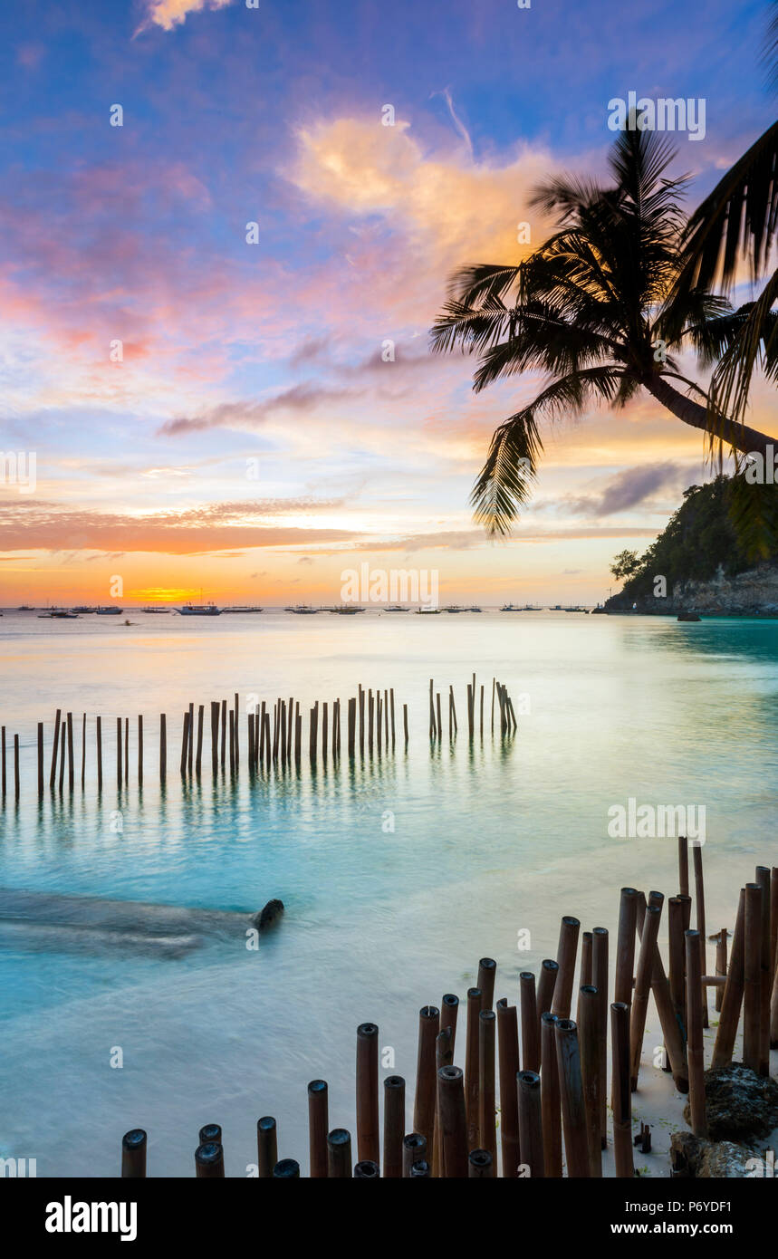 Asien, Südostasien, auf den Philippinen, in Western Visayas, Boracay, Dinwid Strand Stockfoto