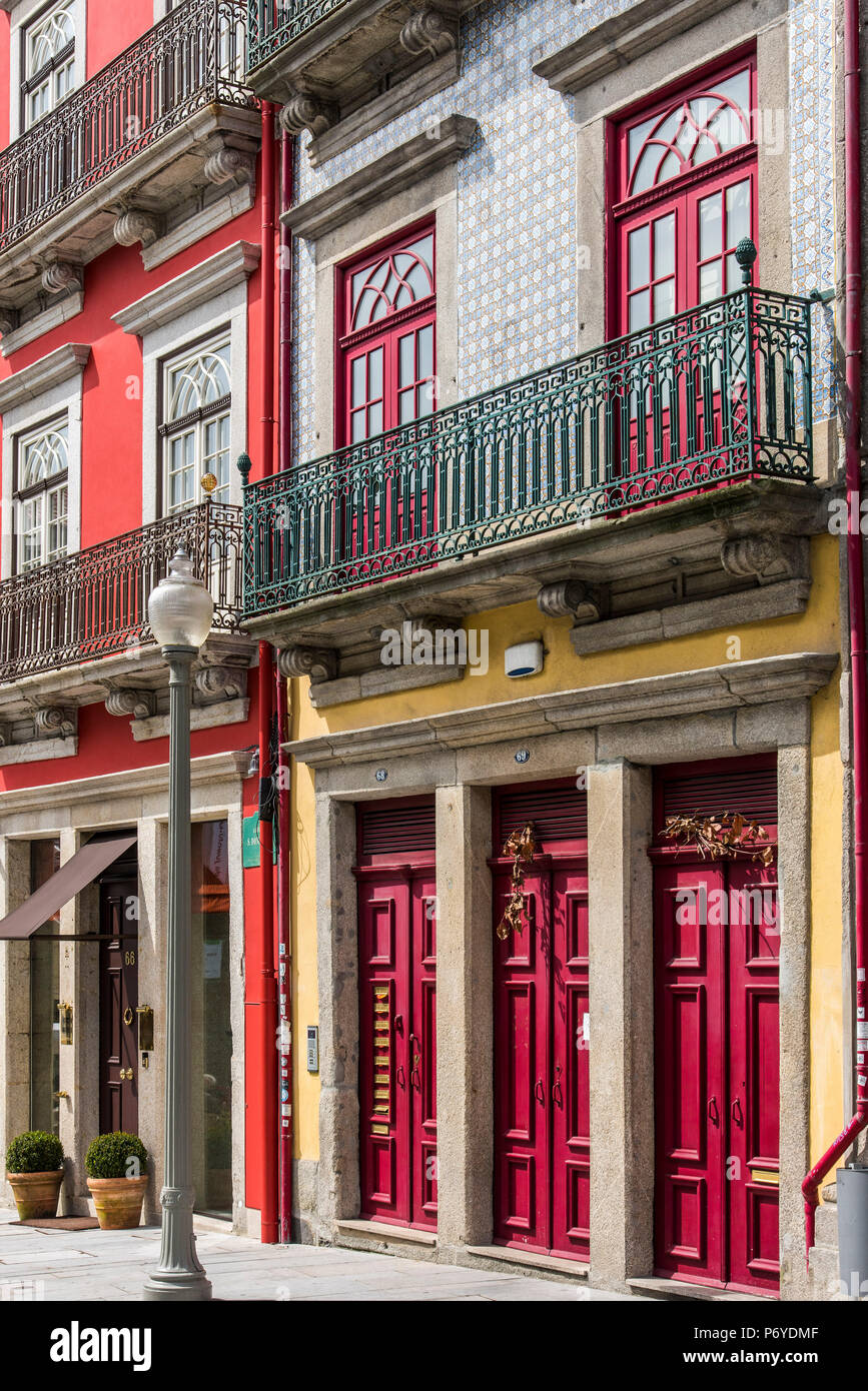 Malerische Ecke im Stadtteil Ribeira, Porto, Portugal Stockfoto