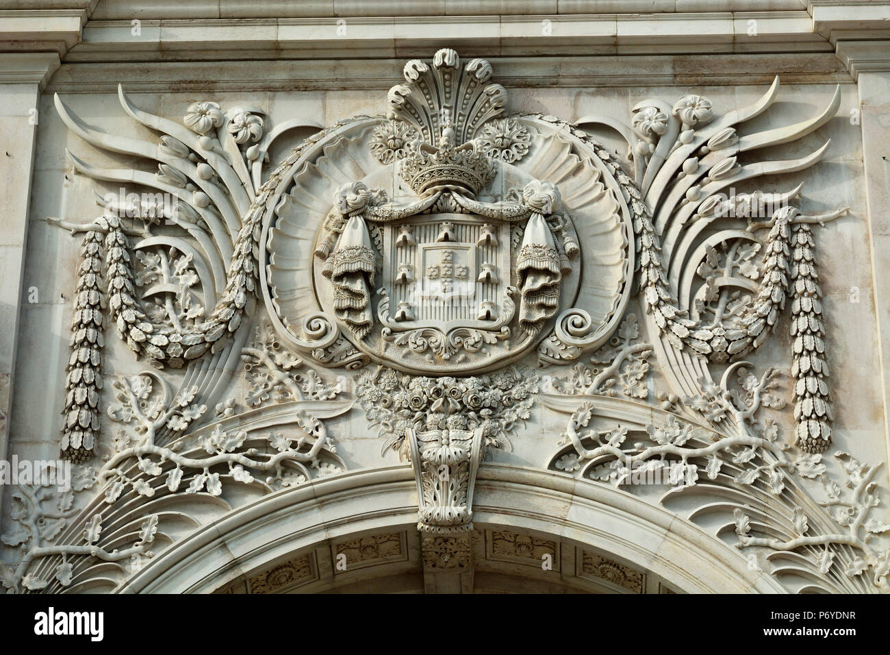 Rua Augusta Arch, Terreiro do Paco. Lissabon, Portugal Stockfoto