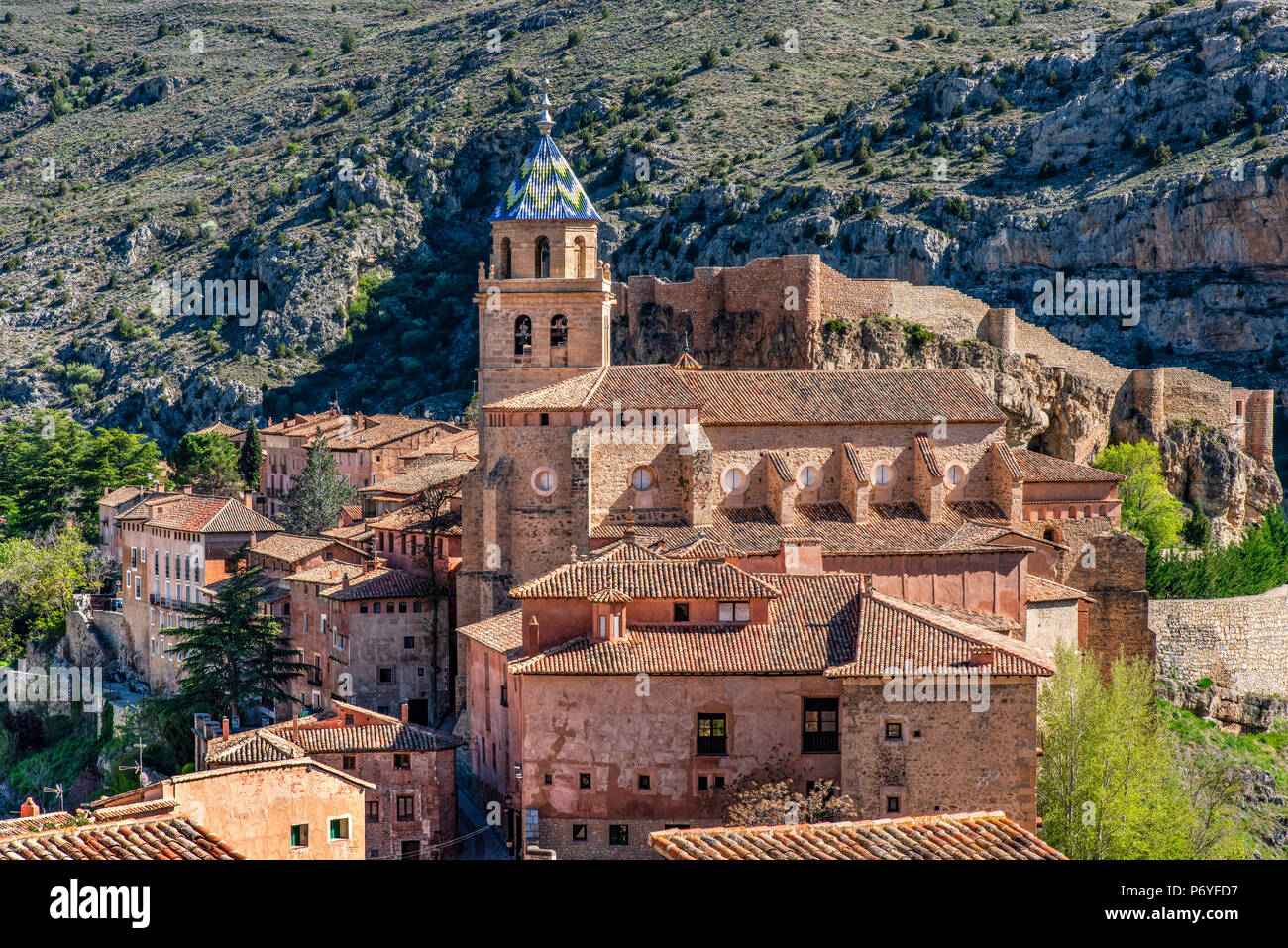 Kathedrale, Albarracin, Aragon, Spanien Stockfoto