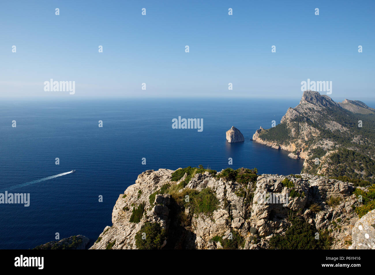 Formentor, Seascape, Serra de Tramuntana, Mallorca Spanien Weltkulturerbe der UNESCO Stockfoto