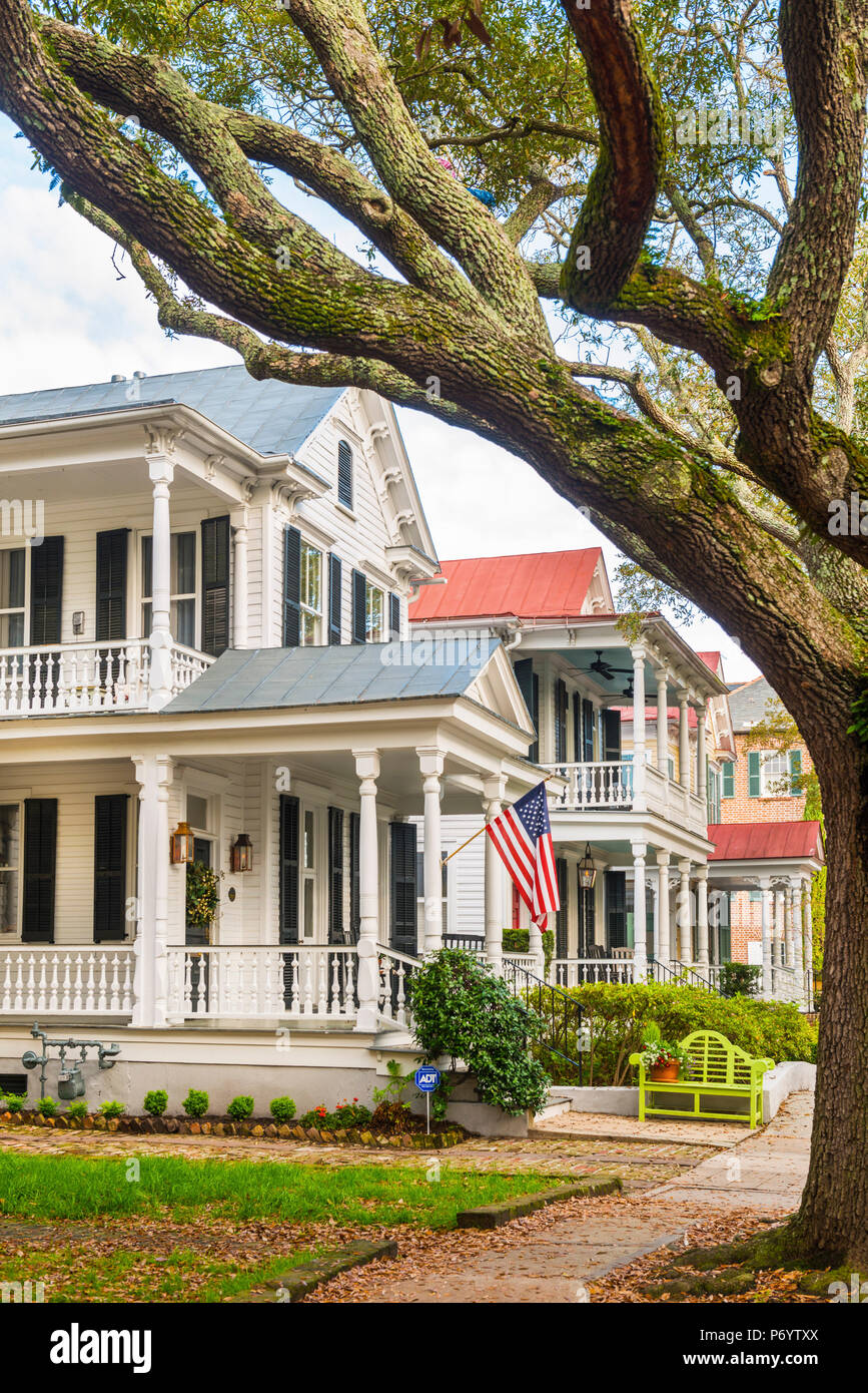 USA, South Carolina, Charleston, Häuser in der Altstadt Stockfoto
