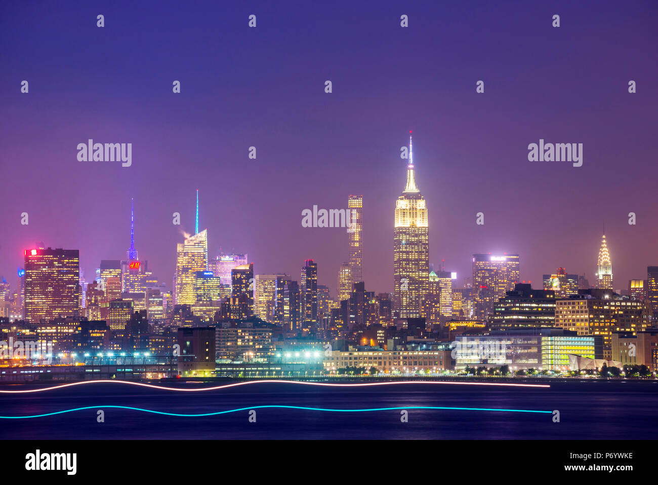 Blick auf die Skyline von Manhattan, New York, USA Stockfoto