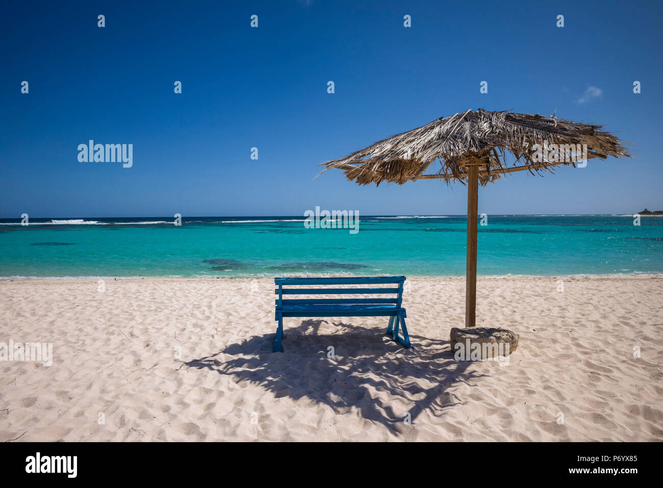 Britische Jungferninseln, Anegada, Loblolly Bay Beach, Beach View Stockfoto