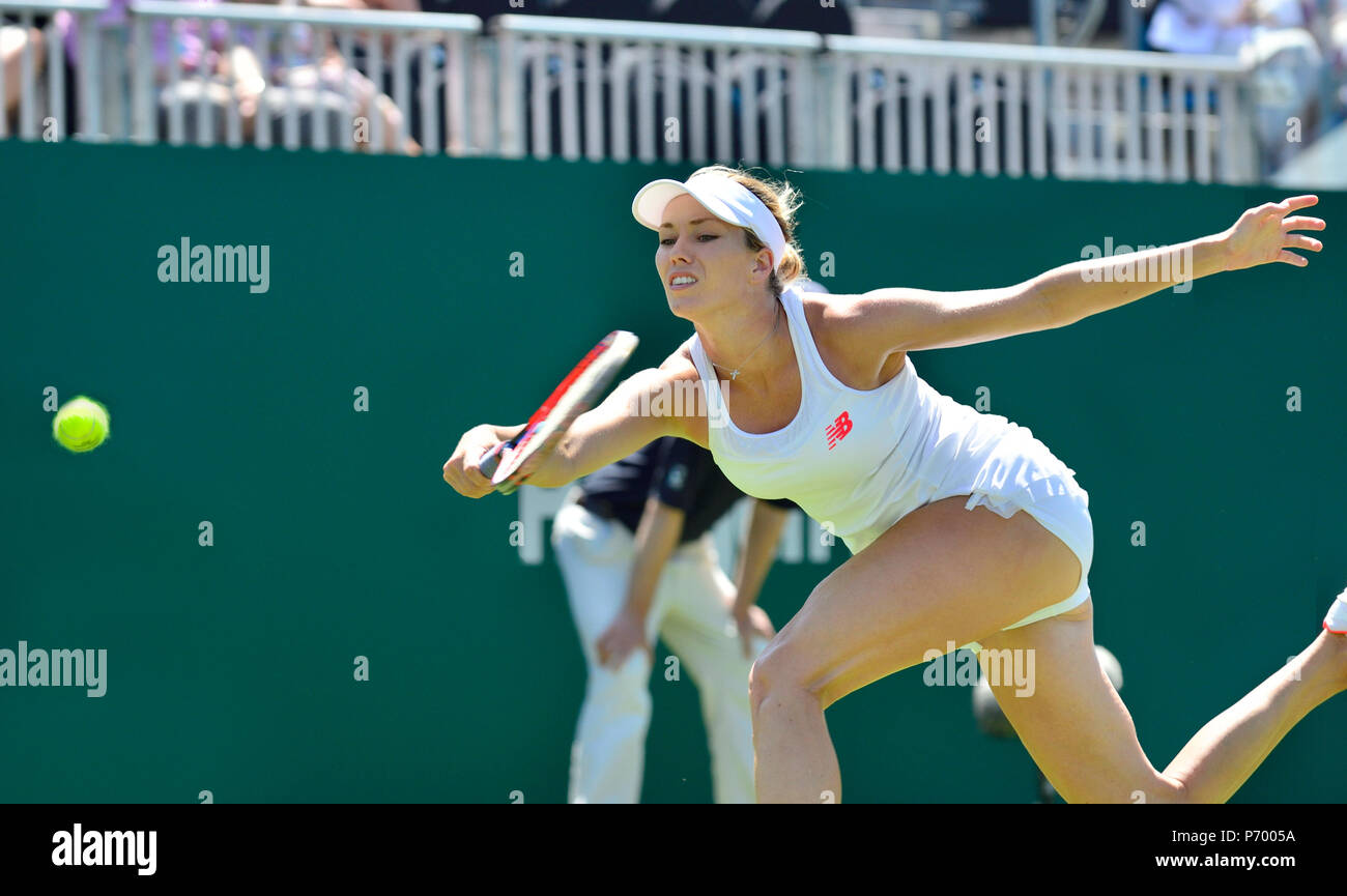 Danielle Collins (USA) spielen an der Natur Tal International, Eastbourne 27. Juni 2018 Stockfoto