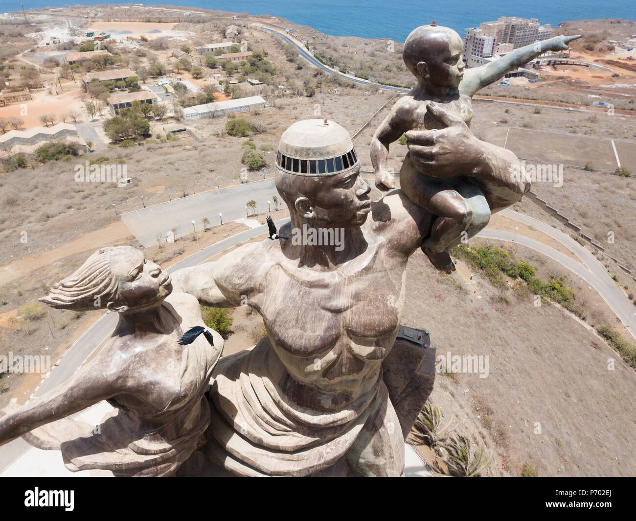 Statue zu Unabhängigkeit, Dakar, Senegal Stockfoto