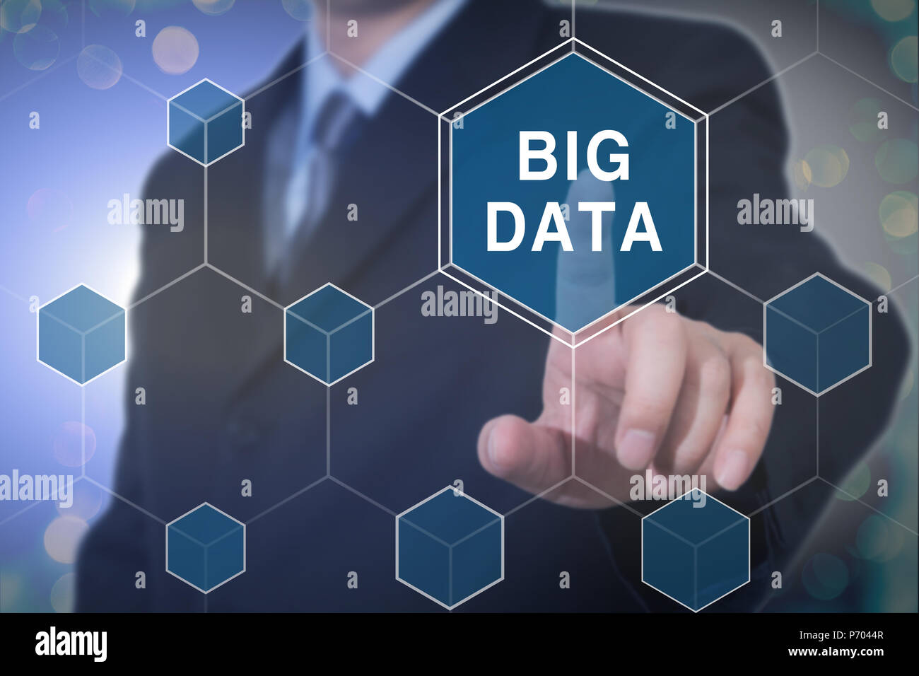 Big-Data Business Wissenschaftler präsentieren das Konzept Stockfoto
