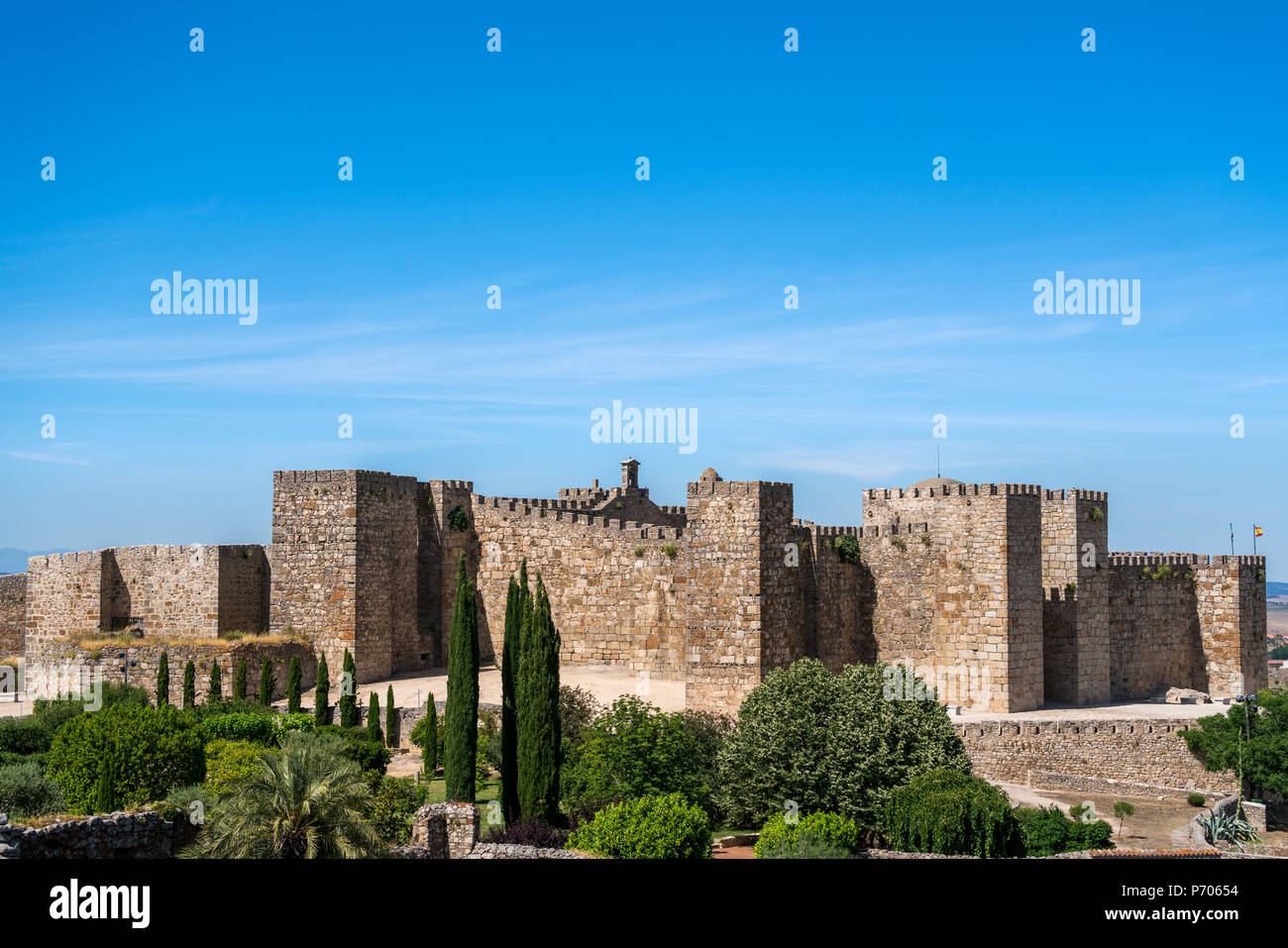 Schloss von Trujillo (Castillo árabe), Extremadura, Spanien, im IX-XII Jh. Stockfoto