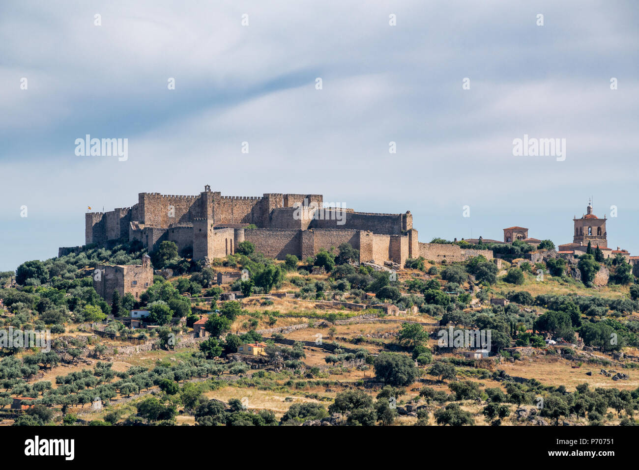 Schloss von Trujillo (Castillo árabe), Extremadura, Spanien, im IX-XII Jh. Stockfoto