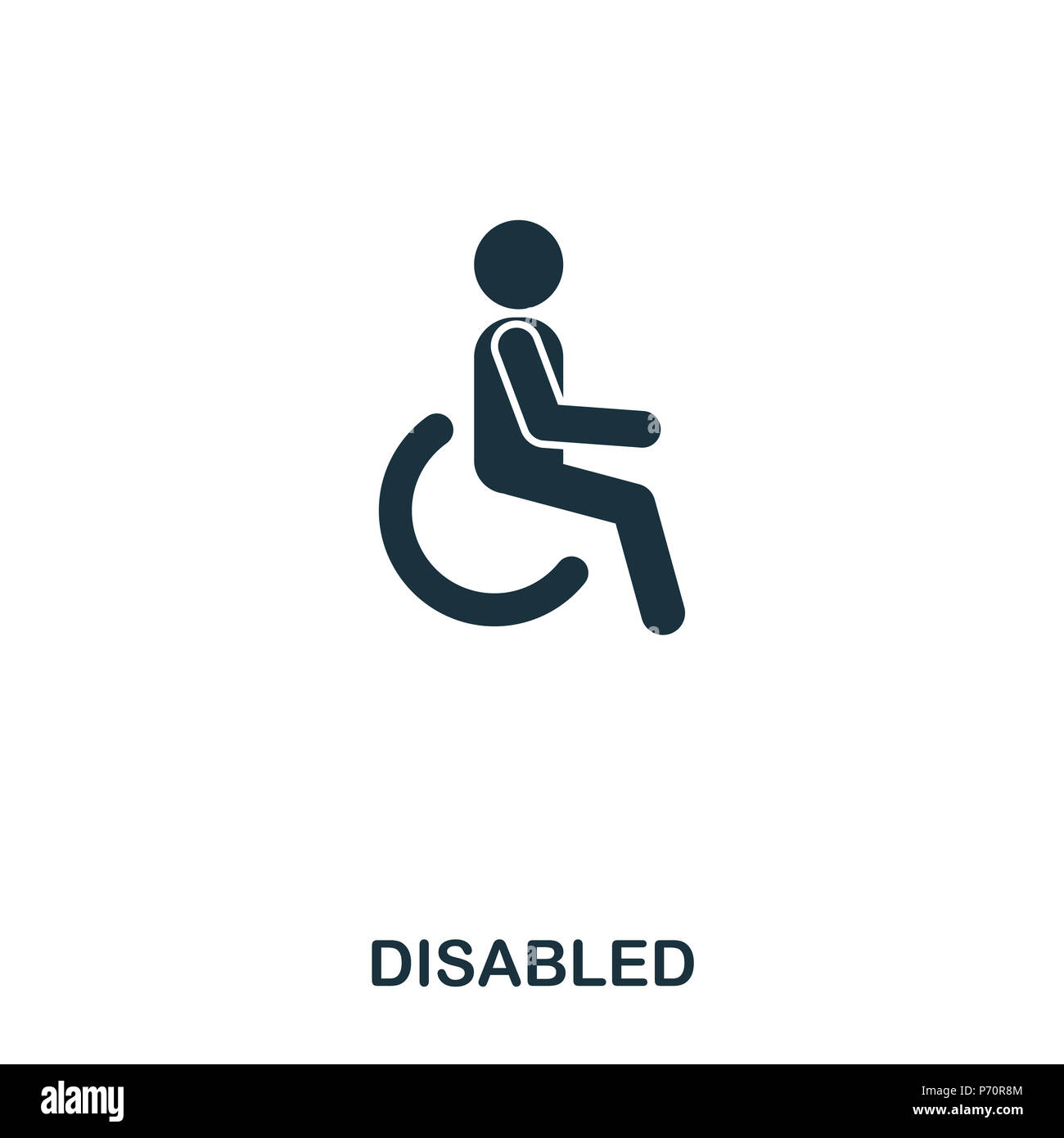 Deaktiviert das Symbol. Line Style Icon Design. UI. Abbildung: Symbol