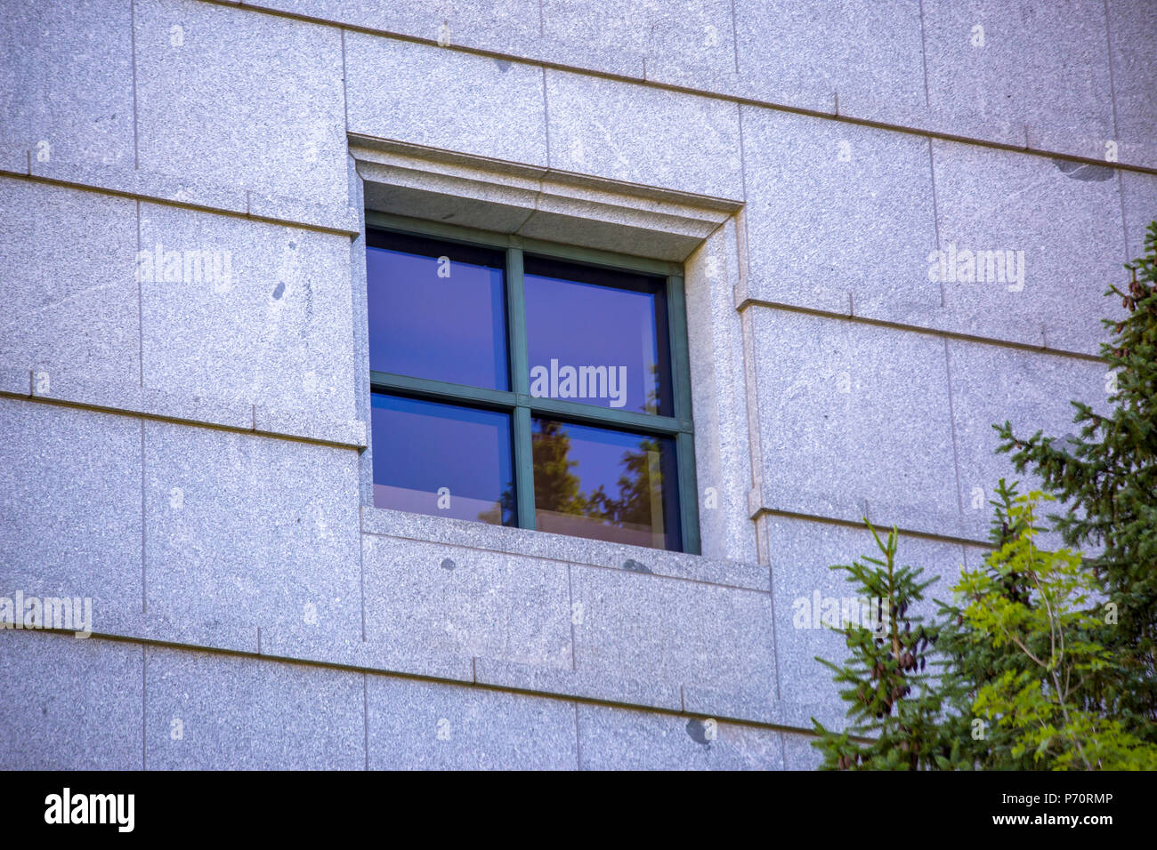 Fenster von Conference Center Stockfoto