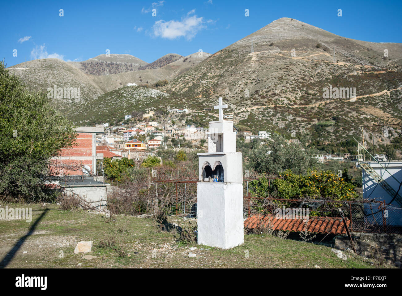 Piqeras Dorf, Saranda, Albanien Stockfoto