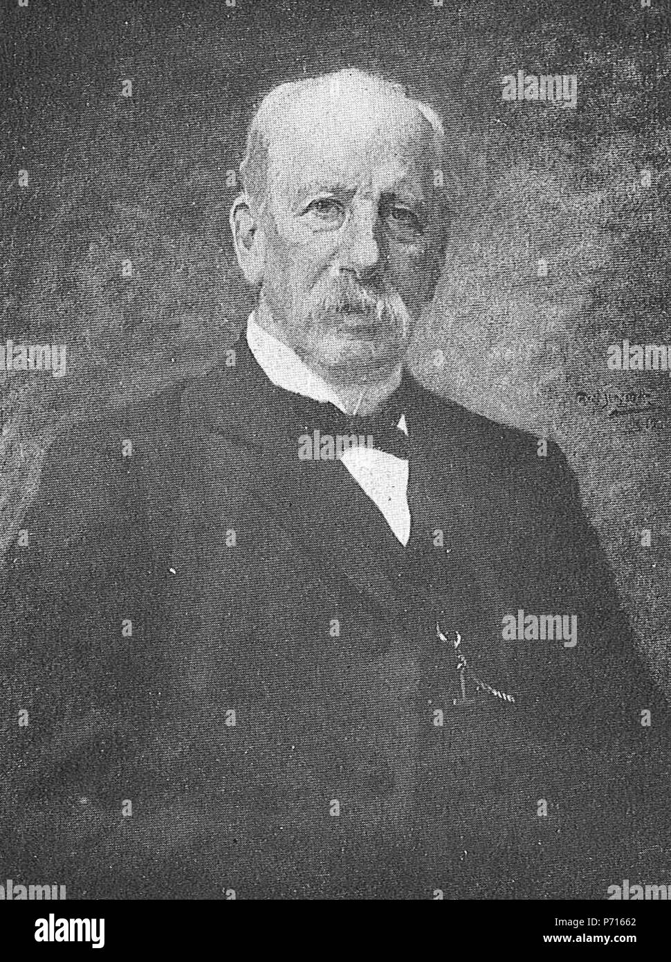 Svenska: sv: Oscar Montelius (1843-1921), svensk och arkeolog riksantikvarie. Englisch: sv: Oscar Montelius (1843-1921), Schwedische archaelogist und Direktor des en: Swedish National Heritage Board. . 1913 oder früher 47, Oscar Montelius (av Axel Jungstedt) Stockfoto