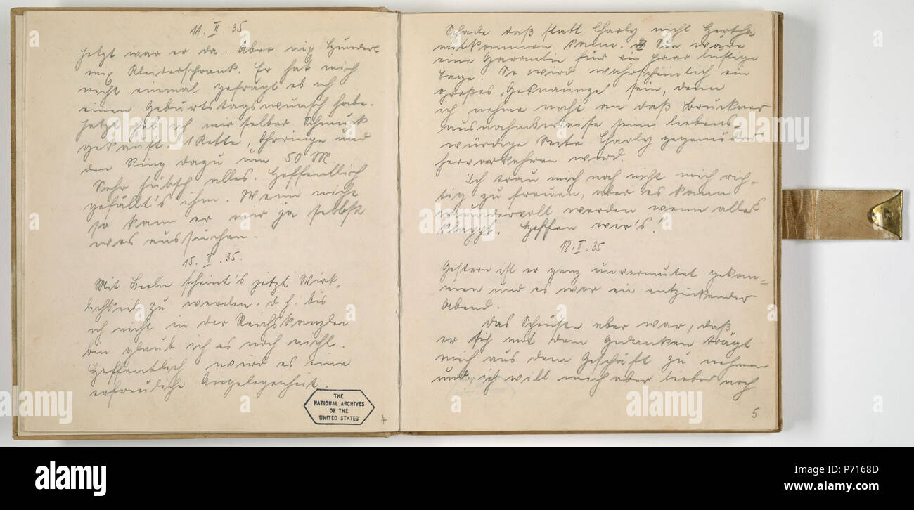 Englisch ebuch Von Eva Braun Seite 3 11 Februar 1935 12 ebuch Von Eva Braun Seite 3 Stockfotografie Alamy