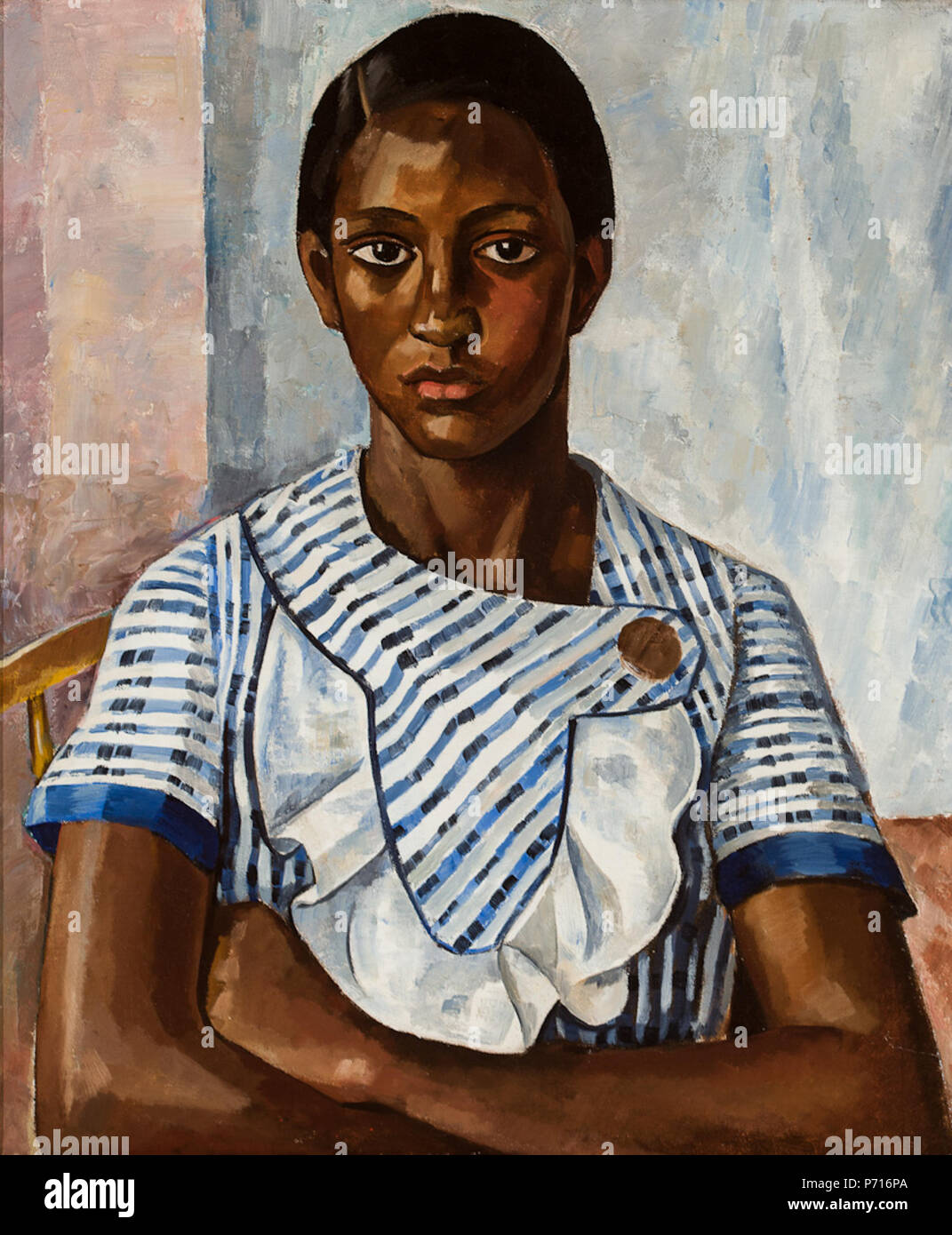 Englisch: Portrait von Maria Daniel von Edward Franklin Fisk, ca. 1938, Öl auf Leinwand, 24 × 20 3/16 in. (61 × 51,3 cm.), Speed Art Museum. ca. 1938 15 Porträt von Maria Daniel von Edward Franklin Fisk Stockfoto