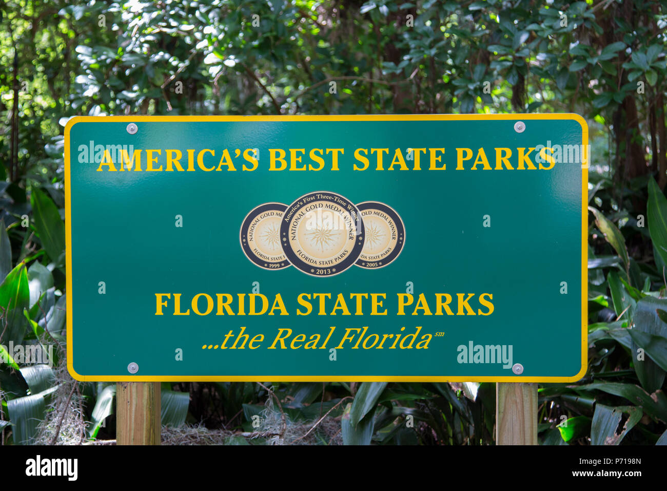 Florida State Parks sig, "Die wahre Florida' Stockfoto
