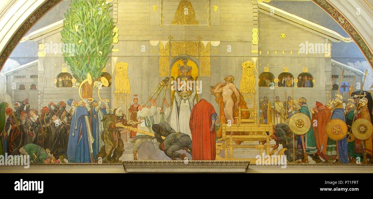 . Svenska: Midvinterblot Englisch: Midvinterblot. Svenska: Midvinterblot Englisch: Midvinterblot. 1915 53 Larsson Midvinterblot 2012 Stockfoto