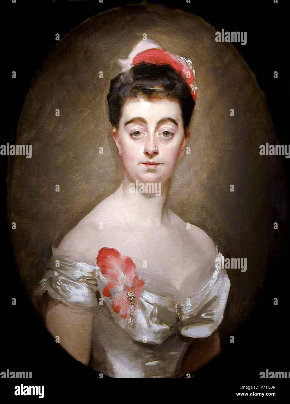 Français: Portrait de Renée de Maillé de La Tour-Landry (1851-1933), comtesse Jacques de Ganay. 1885 188 Portrait de la Comtesse Jacques de Ganay Stockfoto