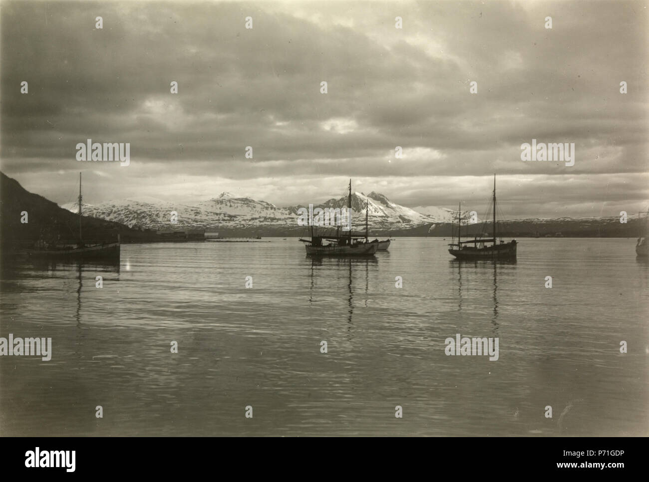 46 ETH-BIB-bei Tromsö-Spitzbergenflug 1923 LBS-MH 02-01 -0053 Stockfoto