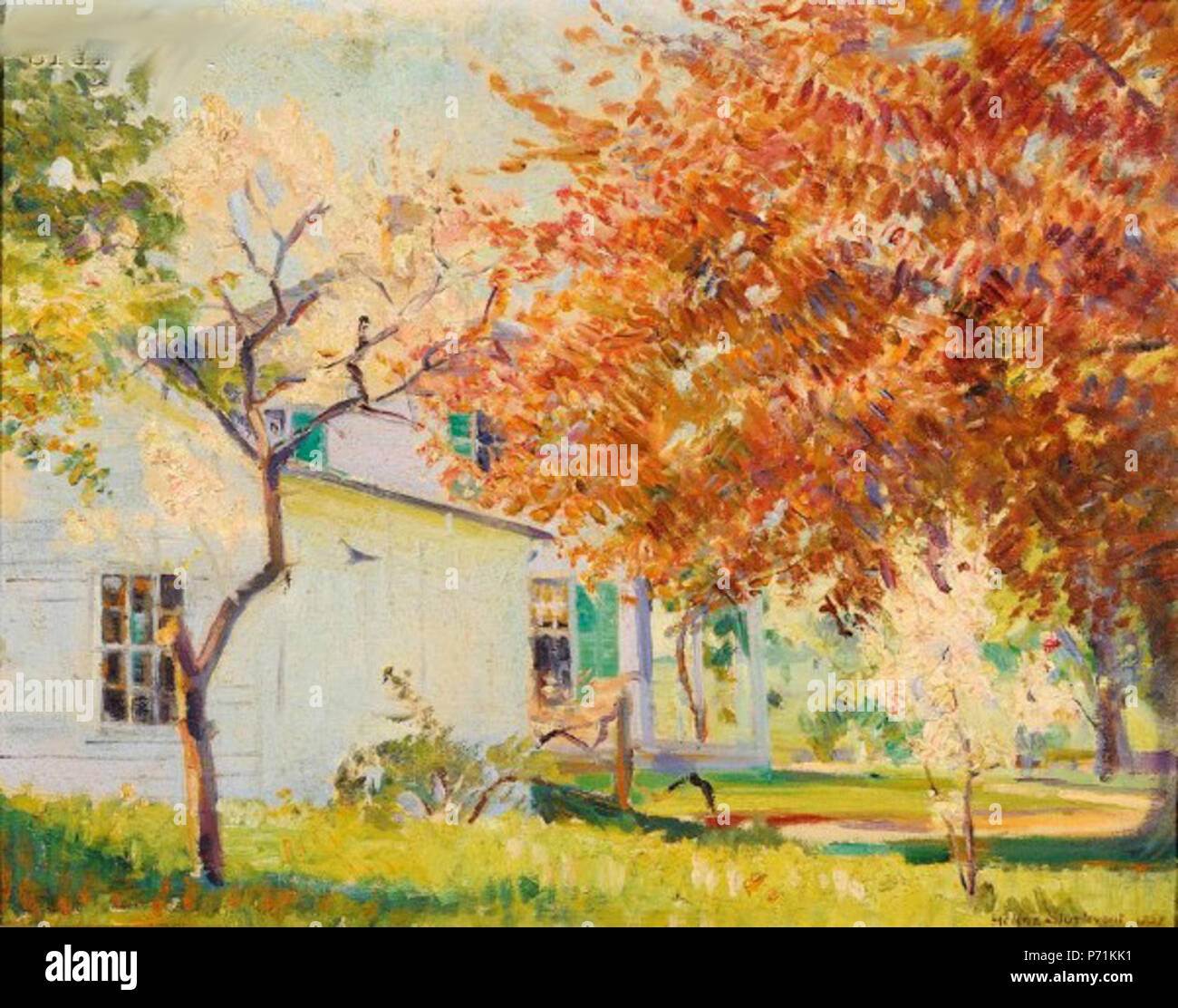 . Vorlage: Die Seite Hof am späten Nachmittag N/A 50-Yard - am späten Nachmittag Stockfoto