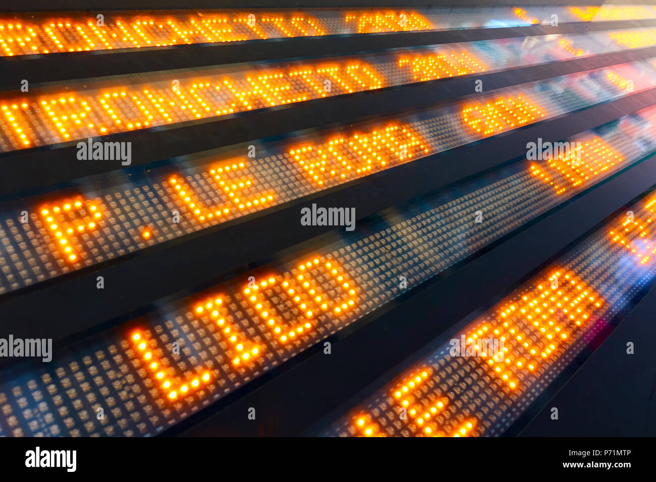 Vaporetto Information Board - Zeitplan für die wasserbusse in Venedig, Italien Stockfoto