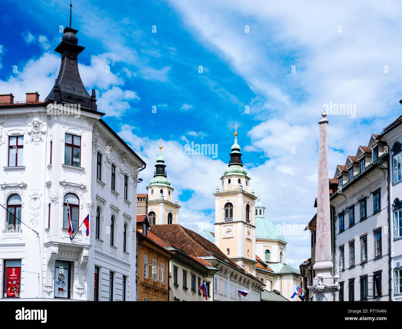 Ljubljana Downtown Stockfoto