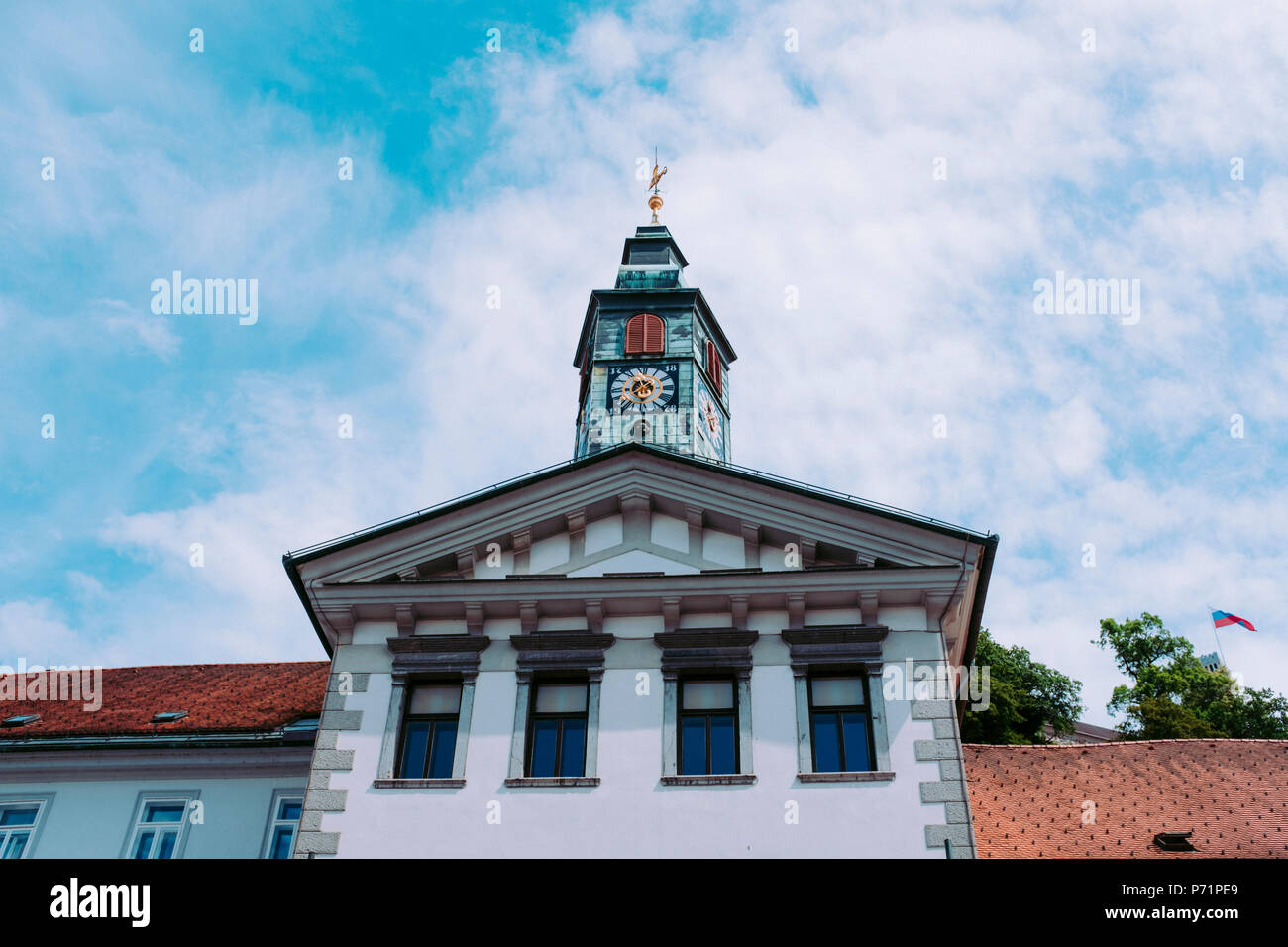 Ljubljana-Rathaus Stockfoto