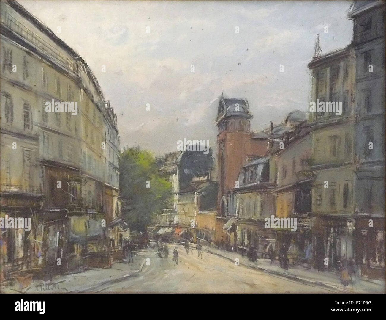 Français: Pelletier, P.J. - Pastell - Paris, Montmartre, la rue des Abbesses - 48 x 62 cm. 15 September 2014, 21:58:07 185 Pelletier P.J. - Pastell - Paris, Montmartre, la rue des Abbesses - 48 x 62 cm Stockfoto
