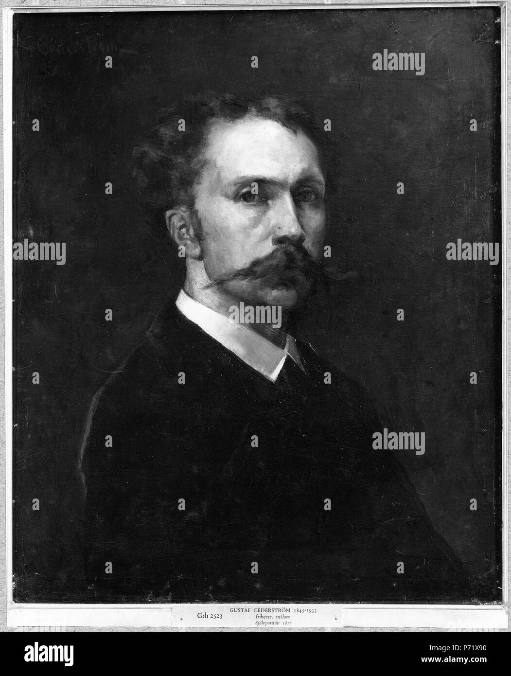 212 Självporträtt (Gustaf Cederström) - Nationalmuseum - 39648 Stockfoto