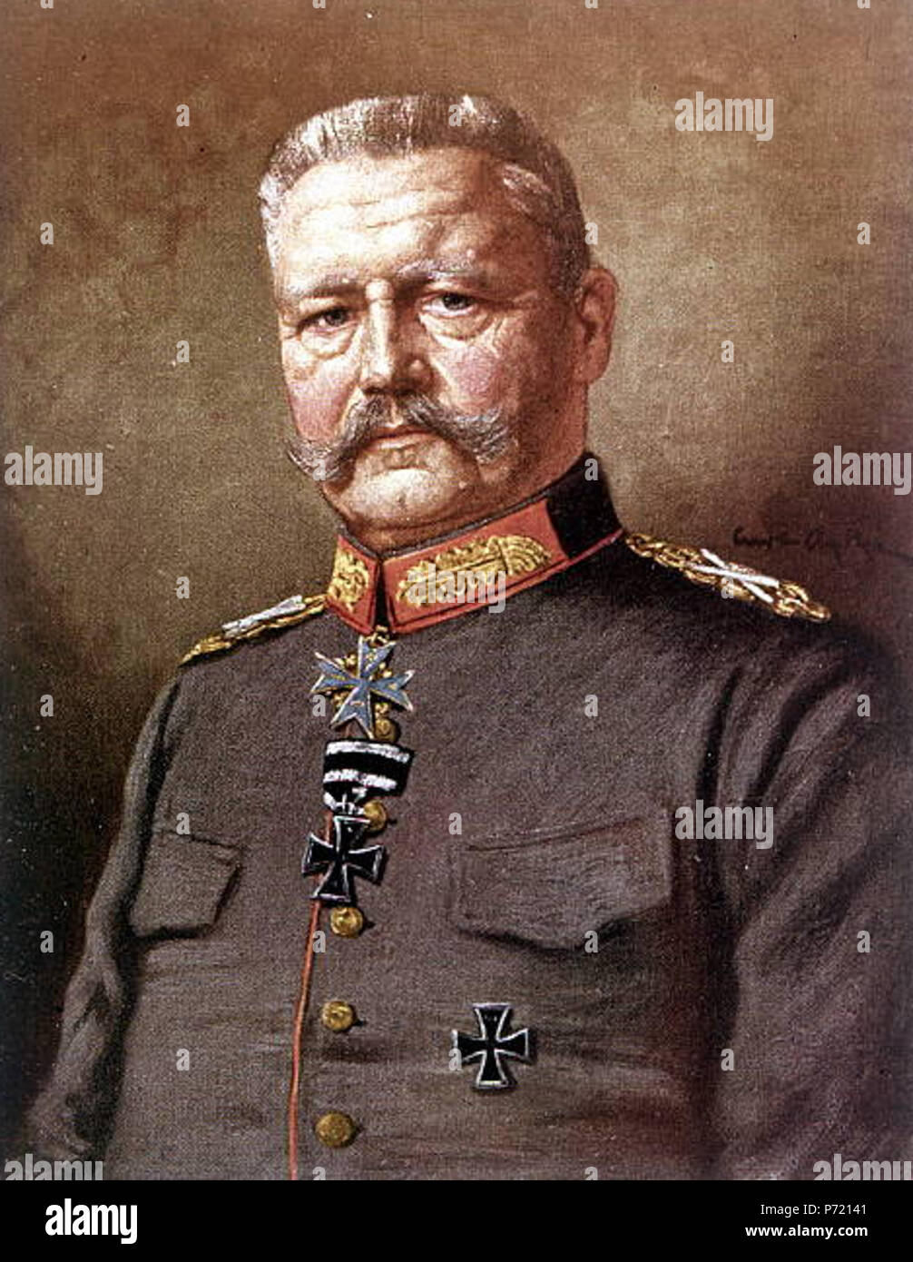 10 Curt Aghte - Porträt Paul von Hindenburg, C. 1915 Stockfoto