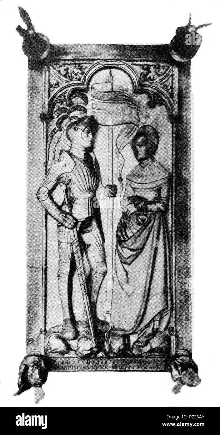 Englisch: Denkmal des Grafen Hermann VIII Henneberg. 226 VischerHenneberg Stockfoto