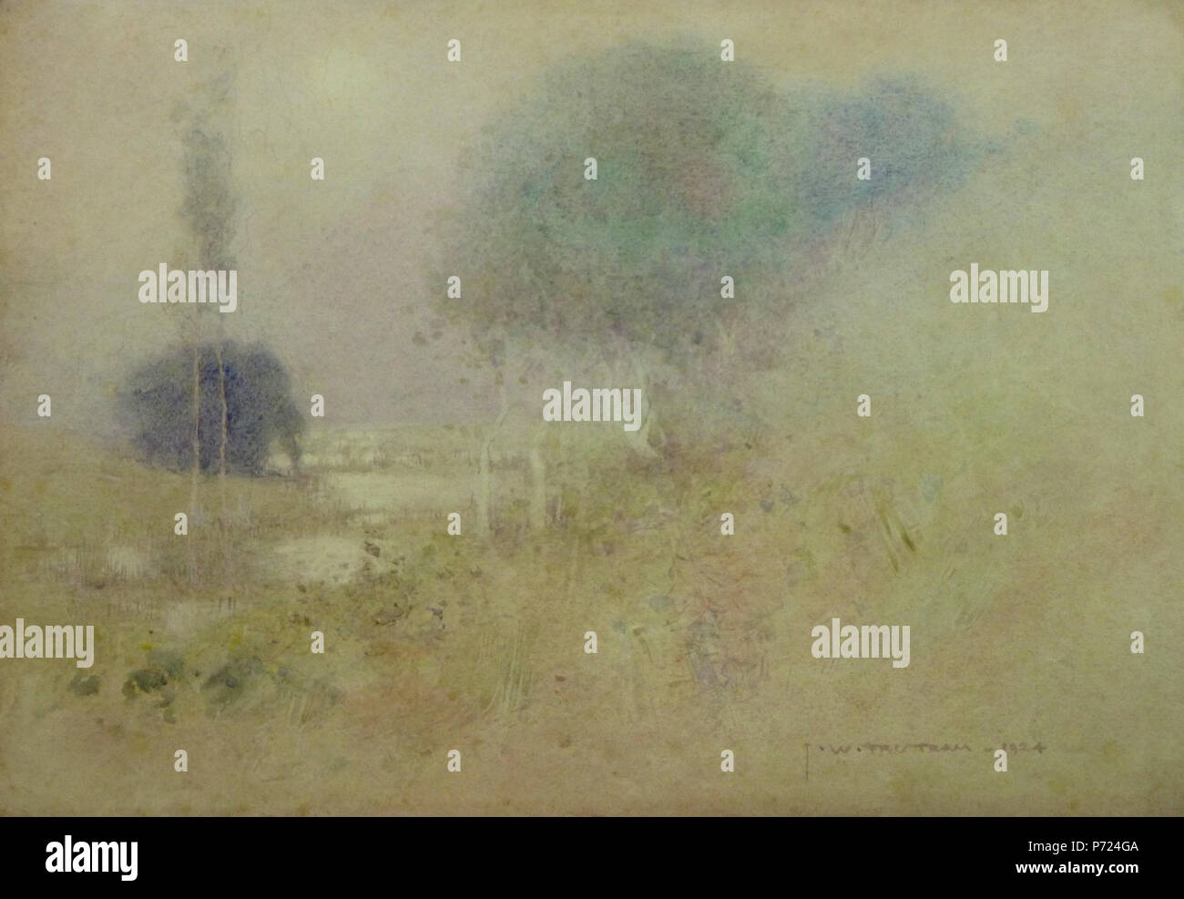 . Der Creek im Morgennebel 1924 3 Der Creek im Morgennebel Stockfoto