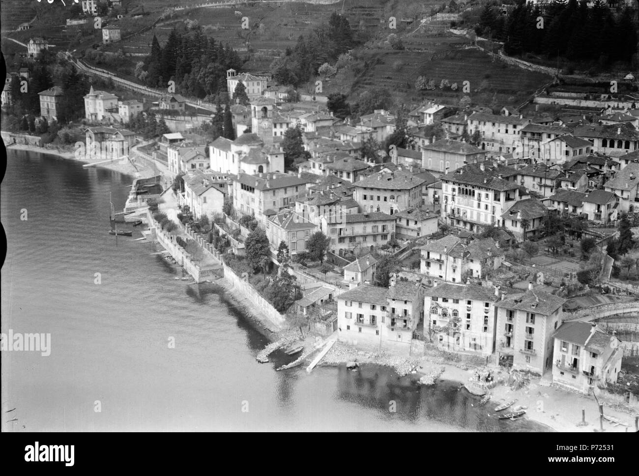 50 ETH-BIB-Brissago v. N.O. aus 50 m - Inlandflüge - LBS MH 01-005980 Stockfoto