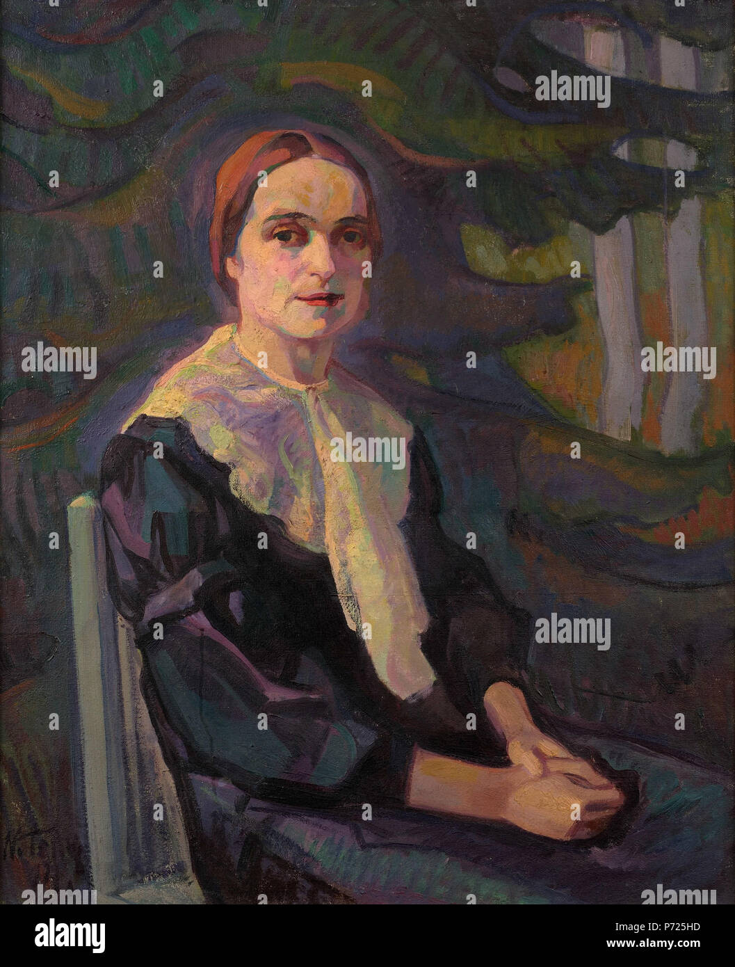 Deutsch: Nikolai Triik" Aino Suitsu Portree' (1914) õli lõuendil, 91,0 x 74,0 cm Deutsch: Nikolai Triik' Portrait von Aino passt", 1914, Öl / Leinwand. . 29 Juli 2013, 12:10:39 44 NIKOLAI TRIIK 1914 Aino Suitsu Portree Stockfoto