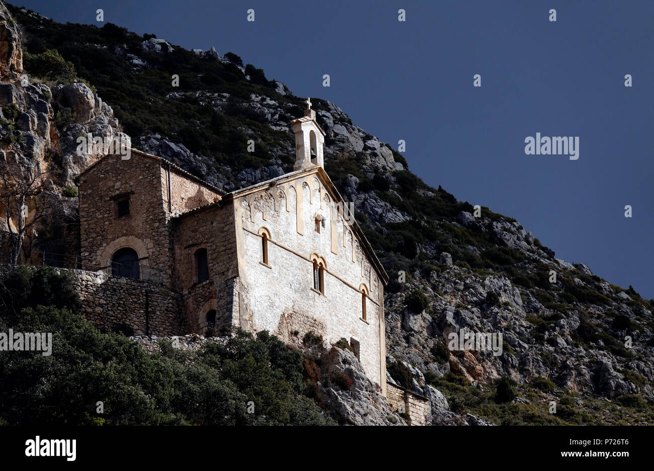 Berg Kloster, Ager, Katalonien, Spanien, Europa Stockfoto