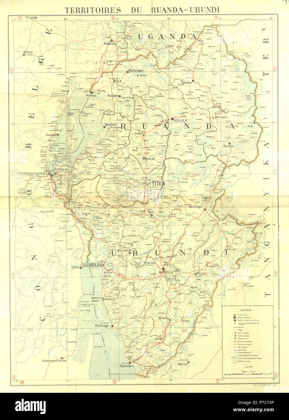 Français: Territoires du Ruanda-Urundi. 20 Januar 2014, 15:32:39 56 Ruanda Urundi Stockfoto