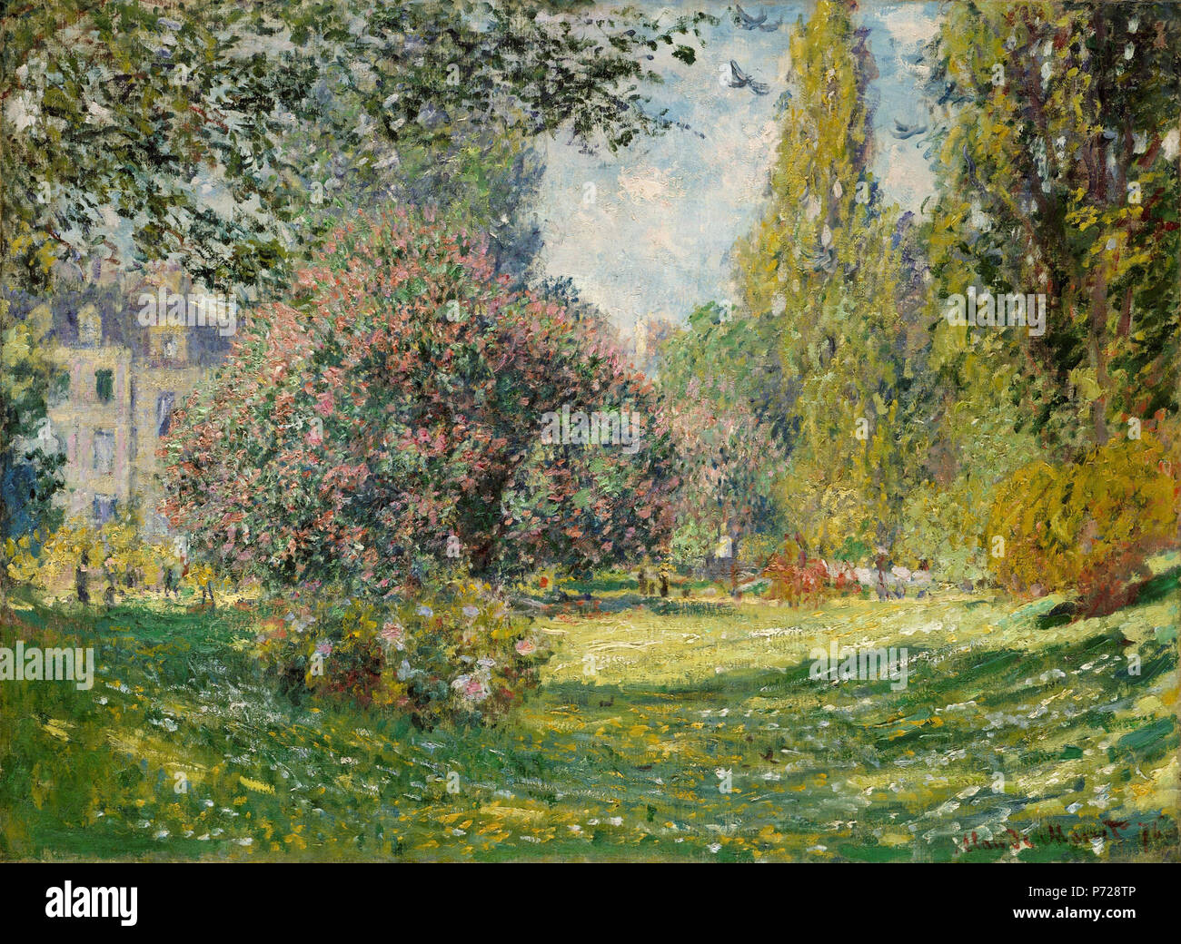. Englisch: Landschaft: Der Parc Monceau 1876 154 Landschaft - Parc Monceau - Monet Stockfoto